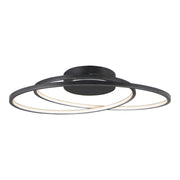 Cycle 25" LED Flush Mount, Black Finish