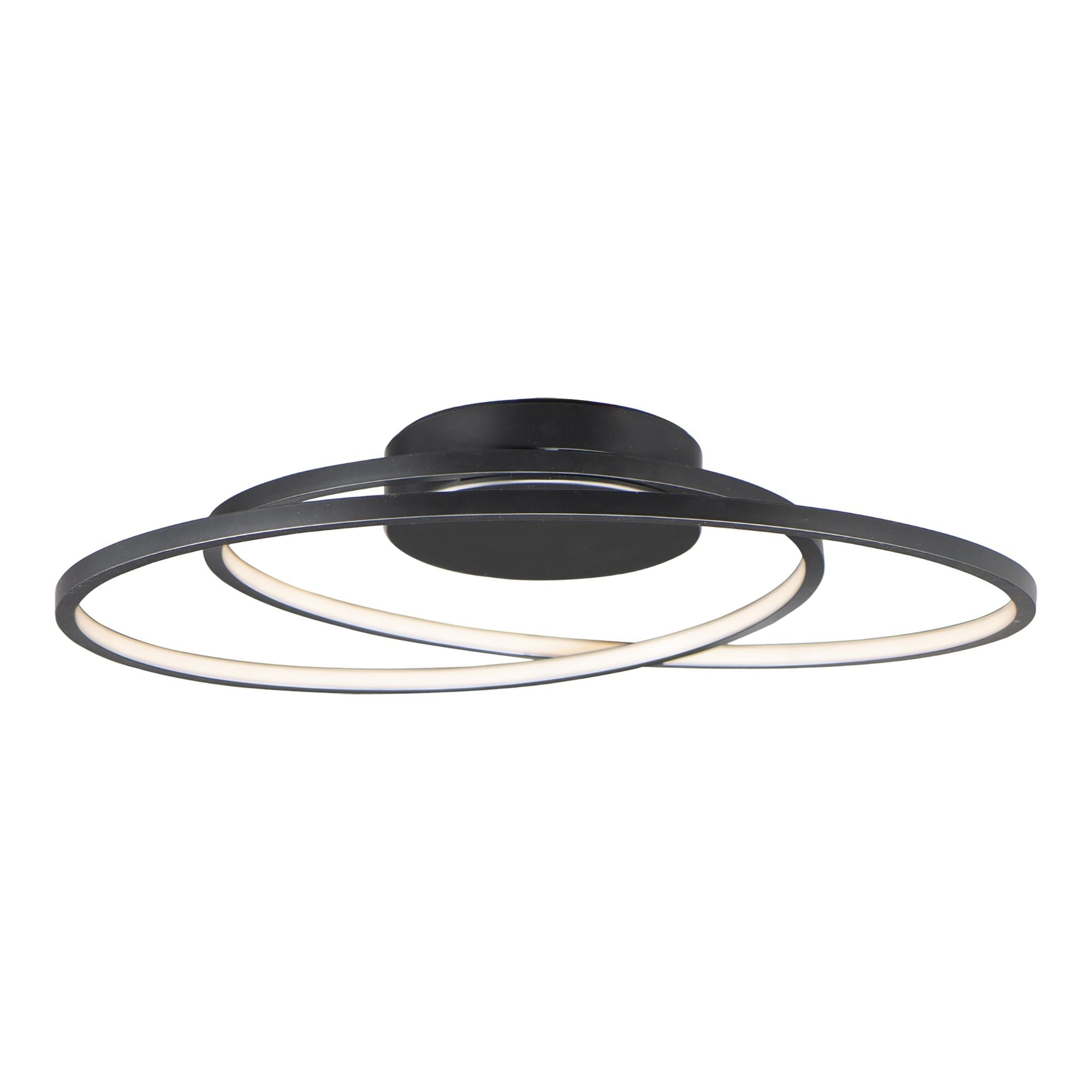 Cycle 25" LED Flush Mount, Black Finish