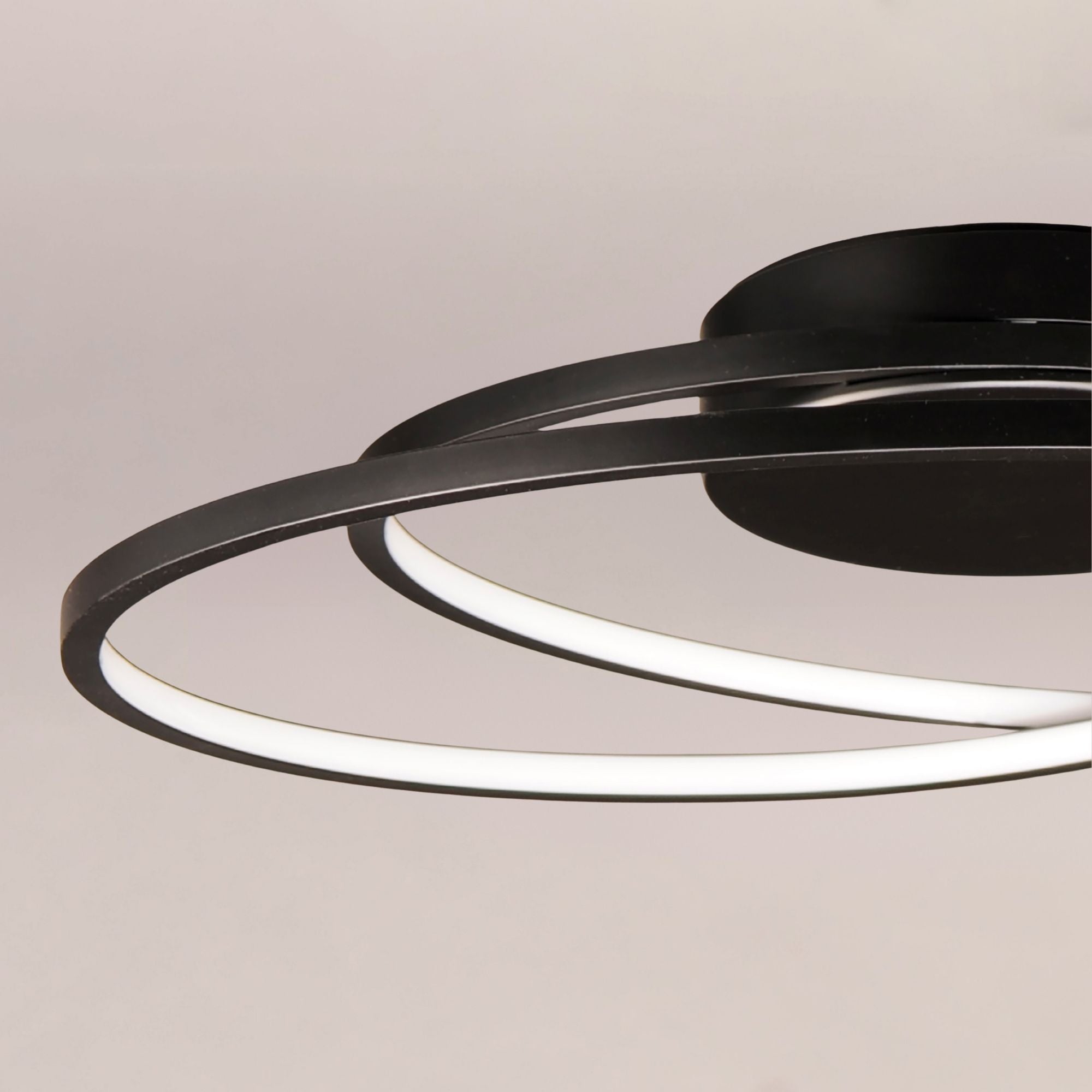 Cycle 25" LED Flush Mount, Black Finish