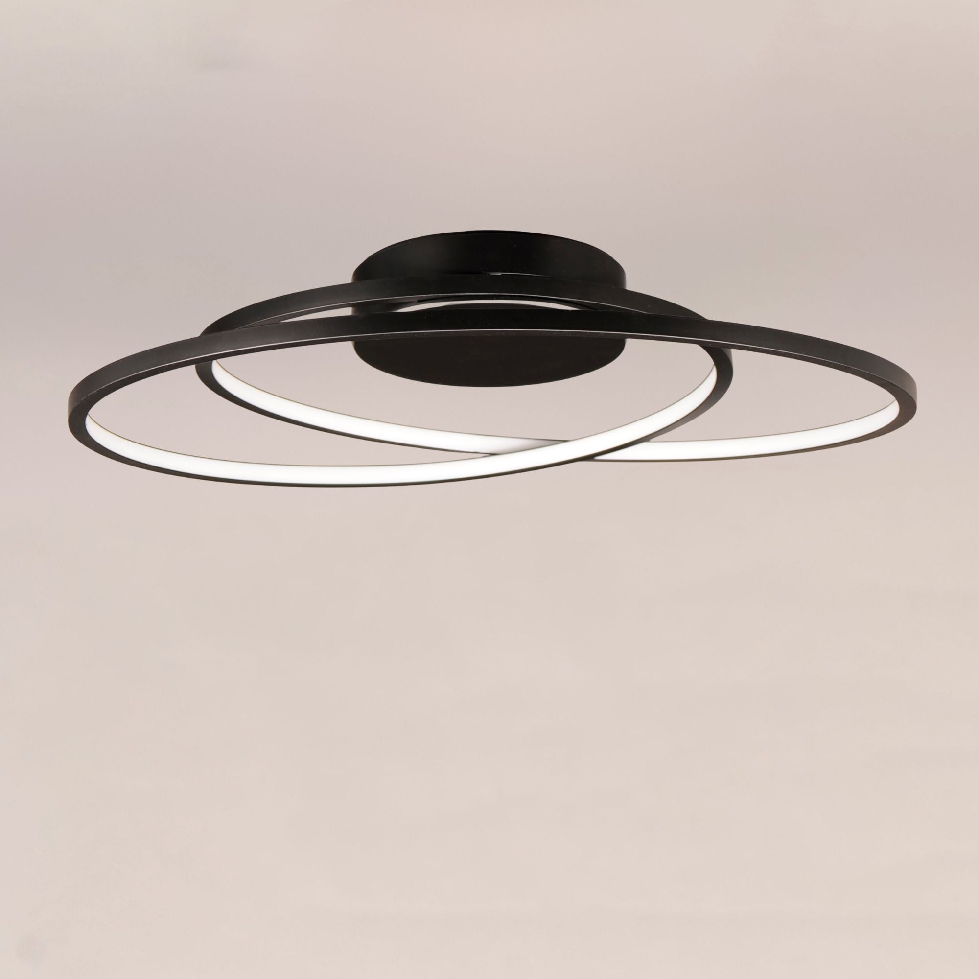 Cycle 25" LED Flush Mount, Black Finish