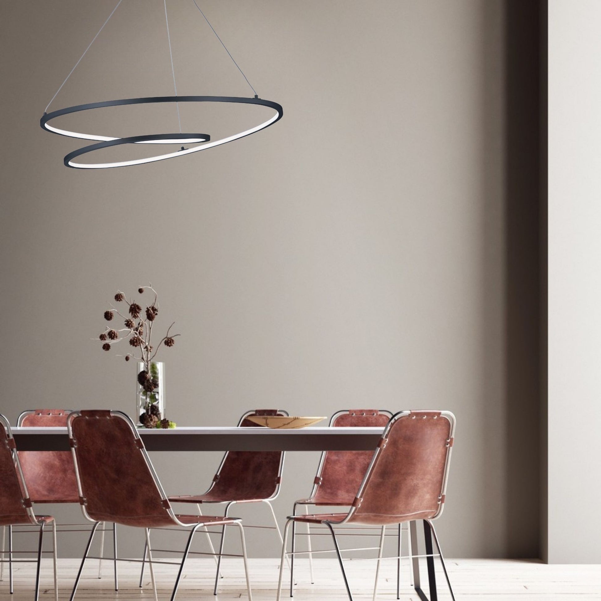 ET2 Lighting - Cycle 25" LED Pendant, Black Finish | Bees Lighting