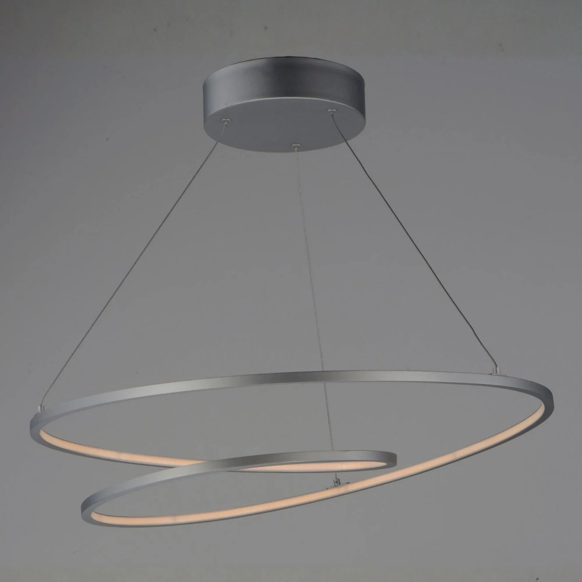 ET2 Lighting - Cycle 25" LED Pendant, Matte Silver Finish | Bees Lighting