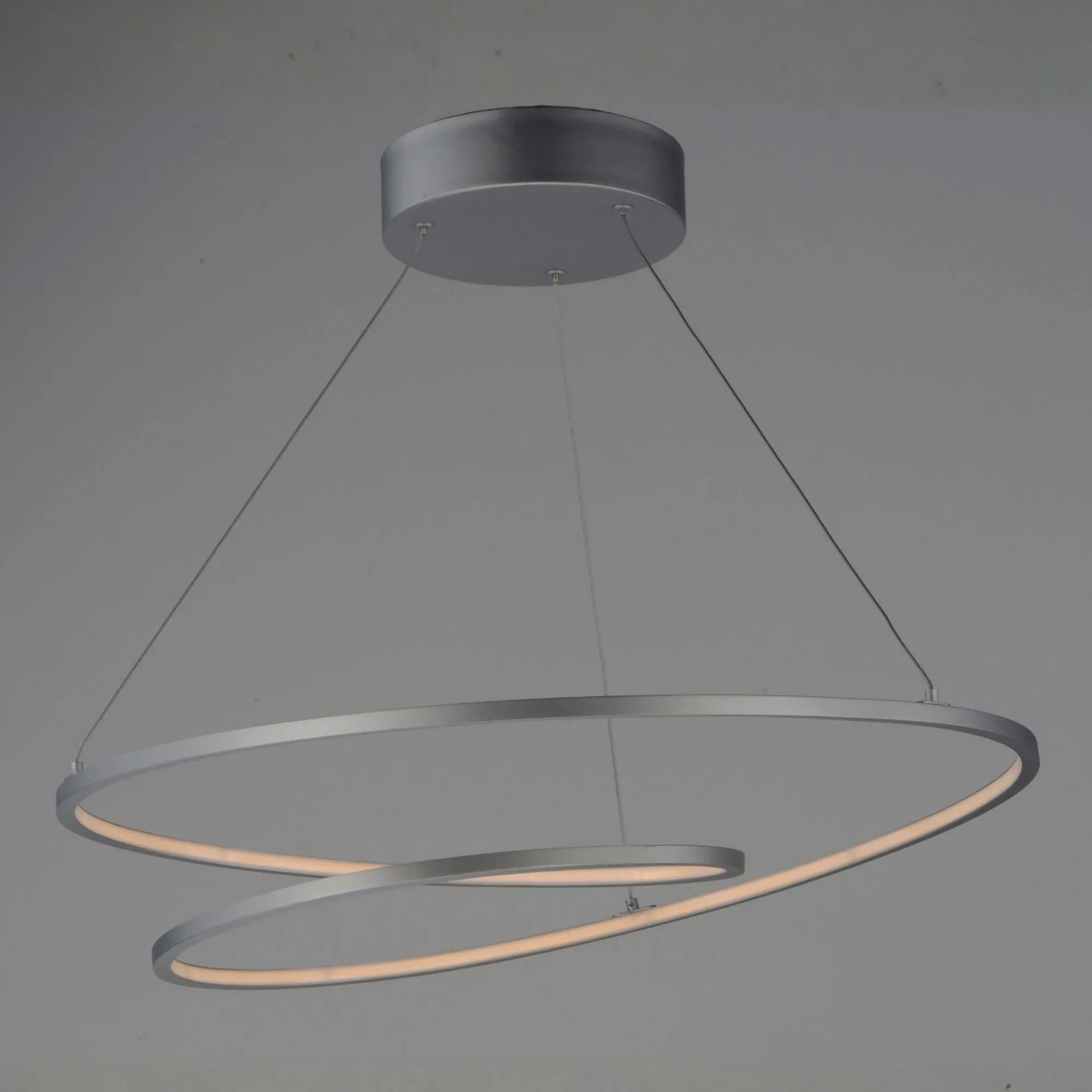 ET2 Lighting - Cycle 25" LED Pendant, Matte Silver Finish | Bees Lighting