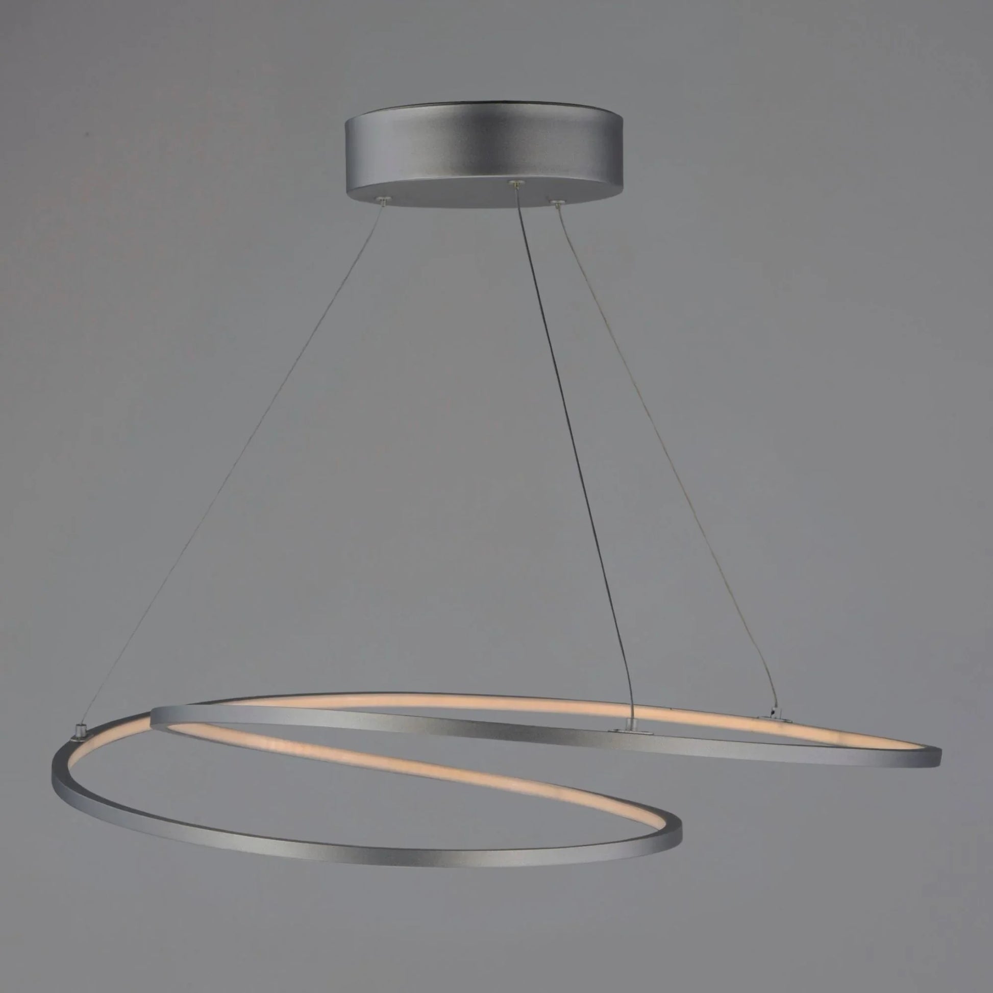 ET2 Lighting - Cycle 25" LED Pendant, Matte Silver Finish | Bees Lighting