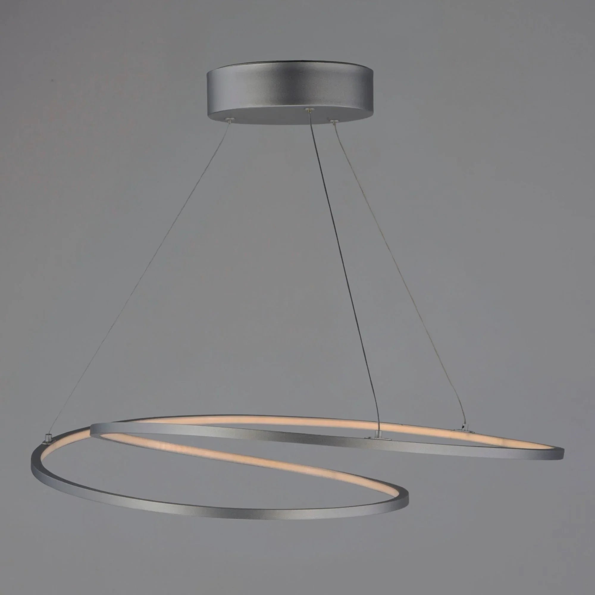 ET2 Lighting - Cycle 25" LED Pendant, Matte Silver Finish | Bees Lighting
