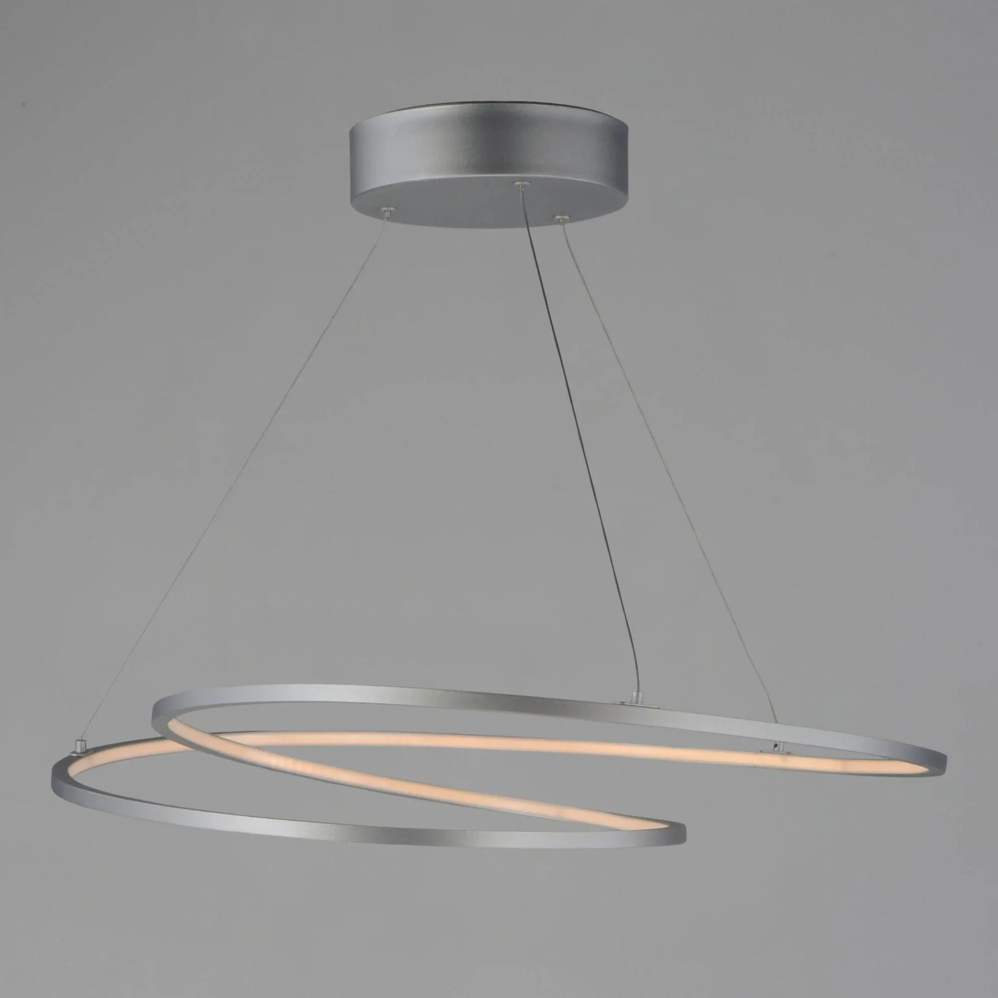 ET2 Lighting - Cycle 25" LED Pendant, Matte Silver Finish | Bees Lighting