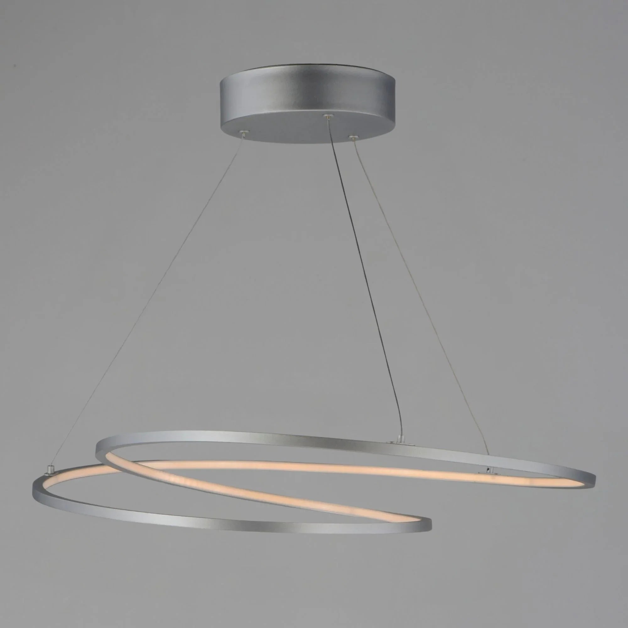 ET2 Lighting - Cycle 25" LED Pendant, Matte Silver Finish | Bees Lighting