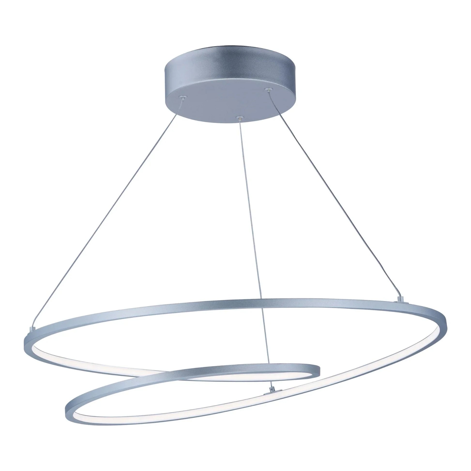 ET2 Lighting - Cycle 25" LED Pendant, Matte Silver Finish | Bees Lighting