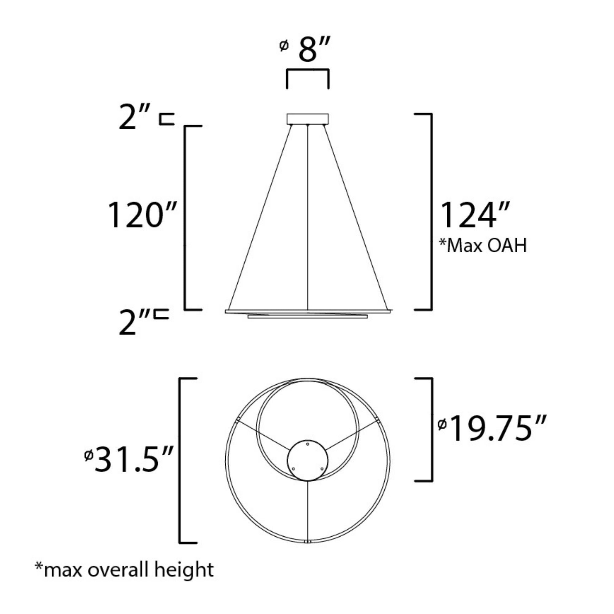 ET2 Lighting - Cycle 32" LED Pendant, Black Finish | Bees Lighting