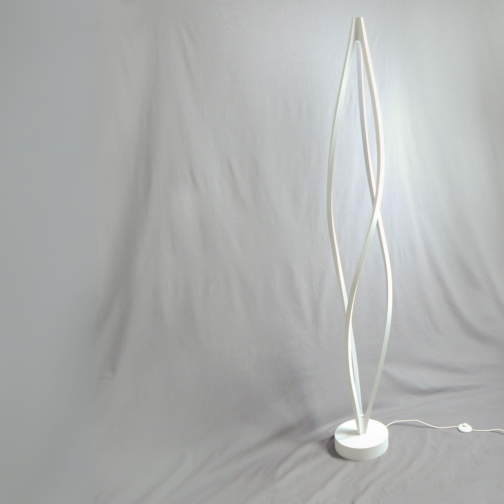 Cyclone LED 72" Floor Lamp, Matte White Finish