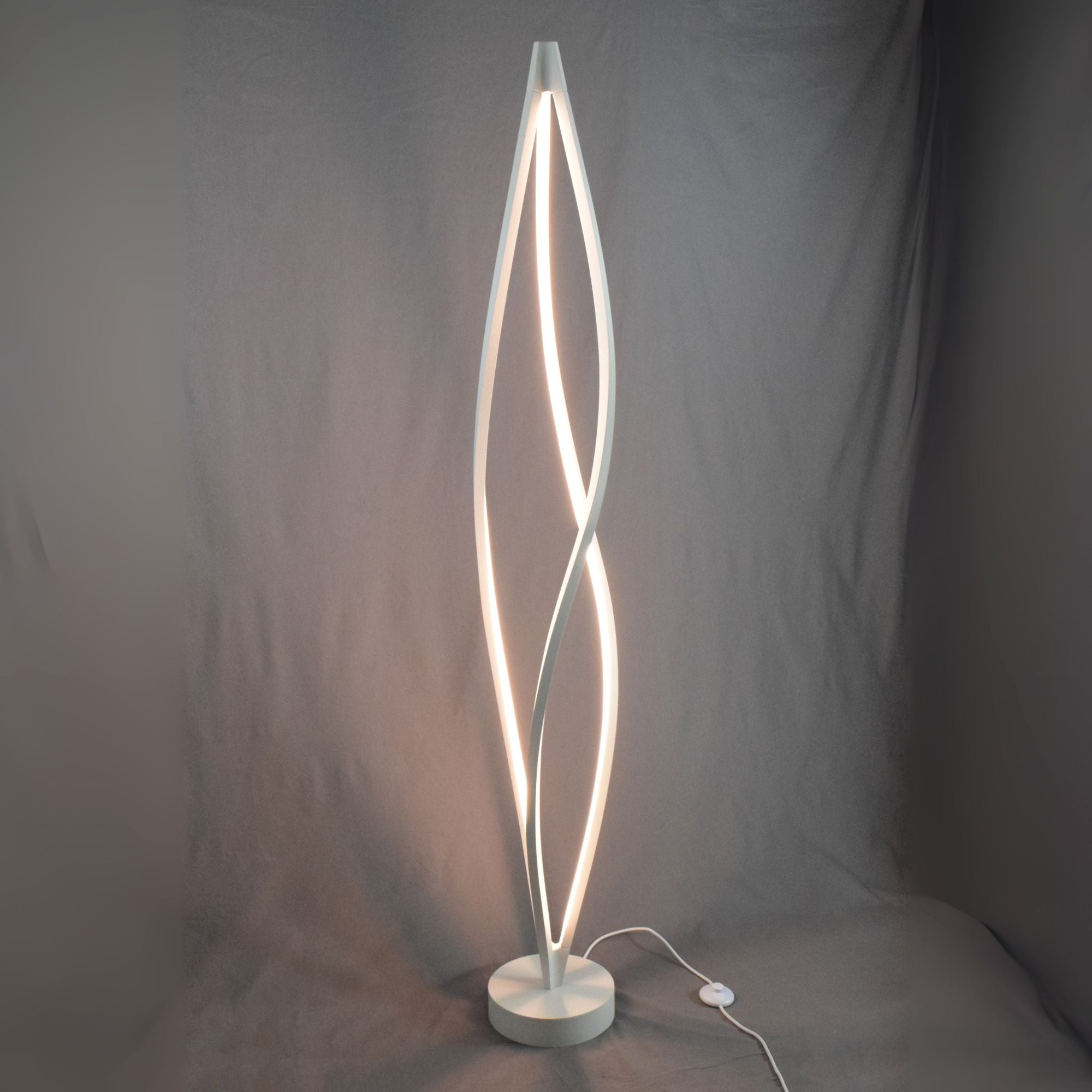 Cyclone LED 72" Floor Lamp, Matte White Finish