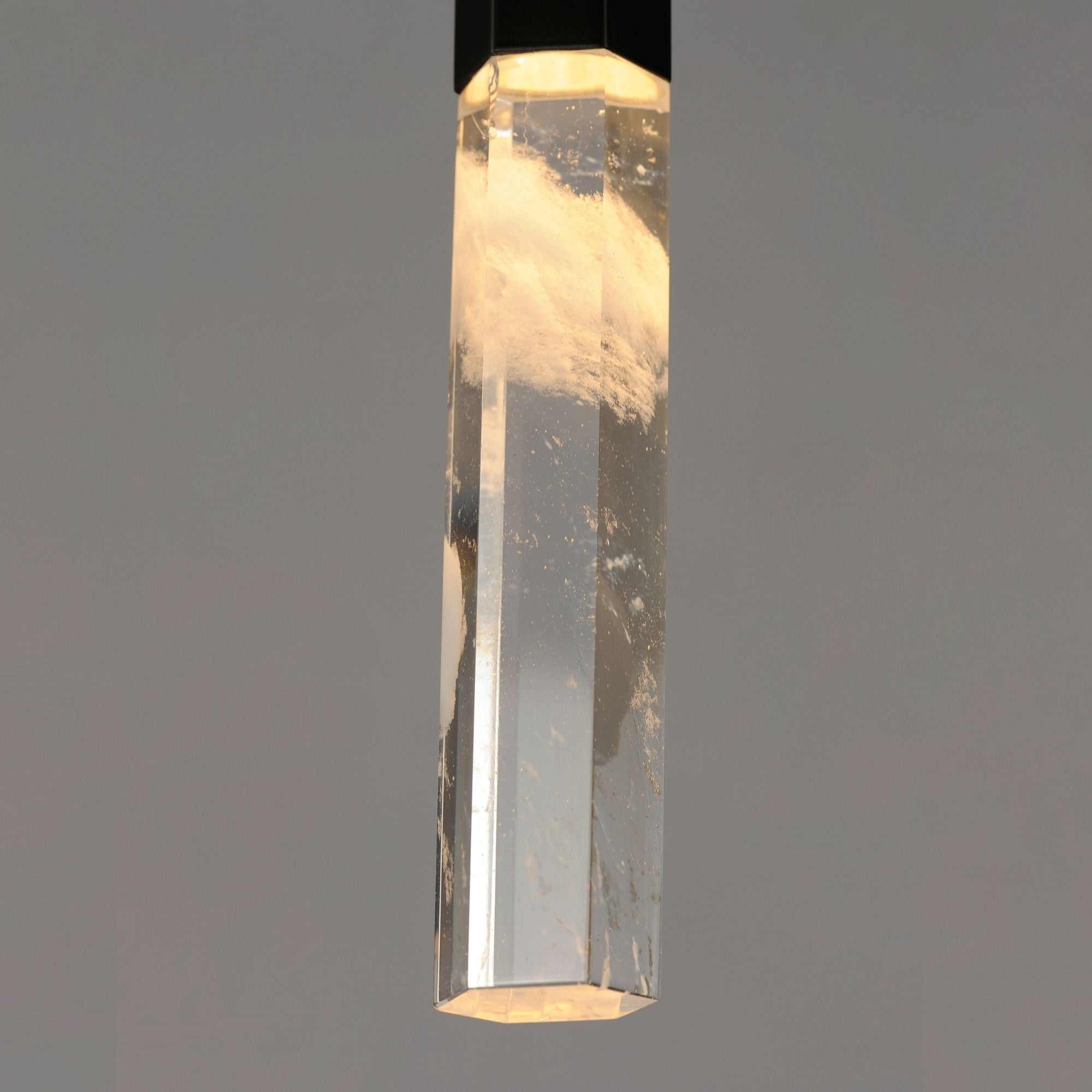Diaphane 16" LED Mini Pendant, Black Finish