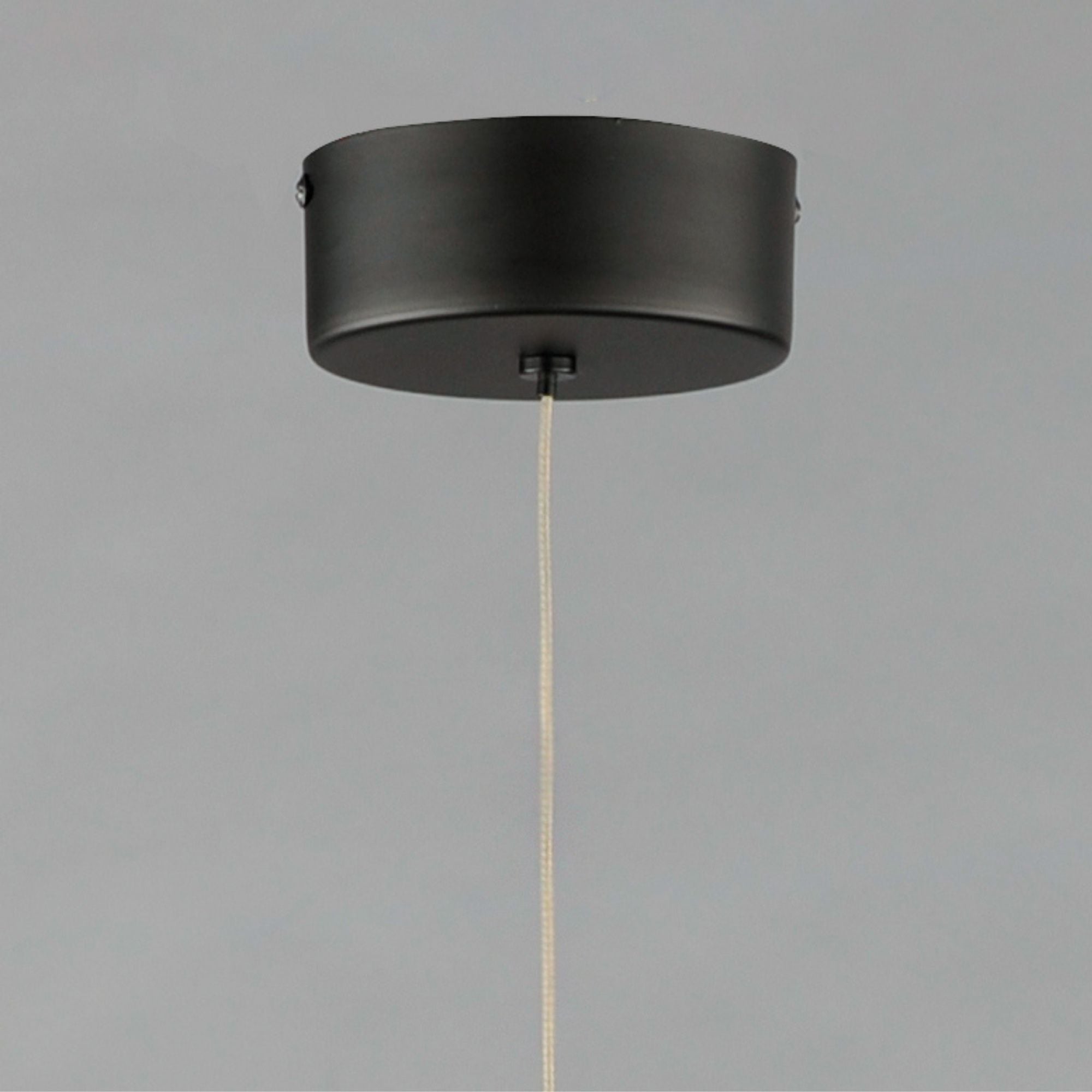 Diaphane 16" LED Mini Pendant, Black Finish
