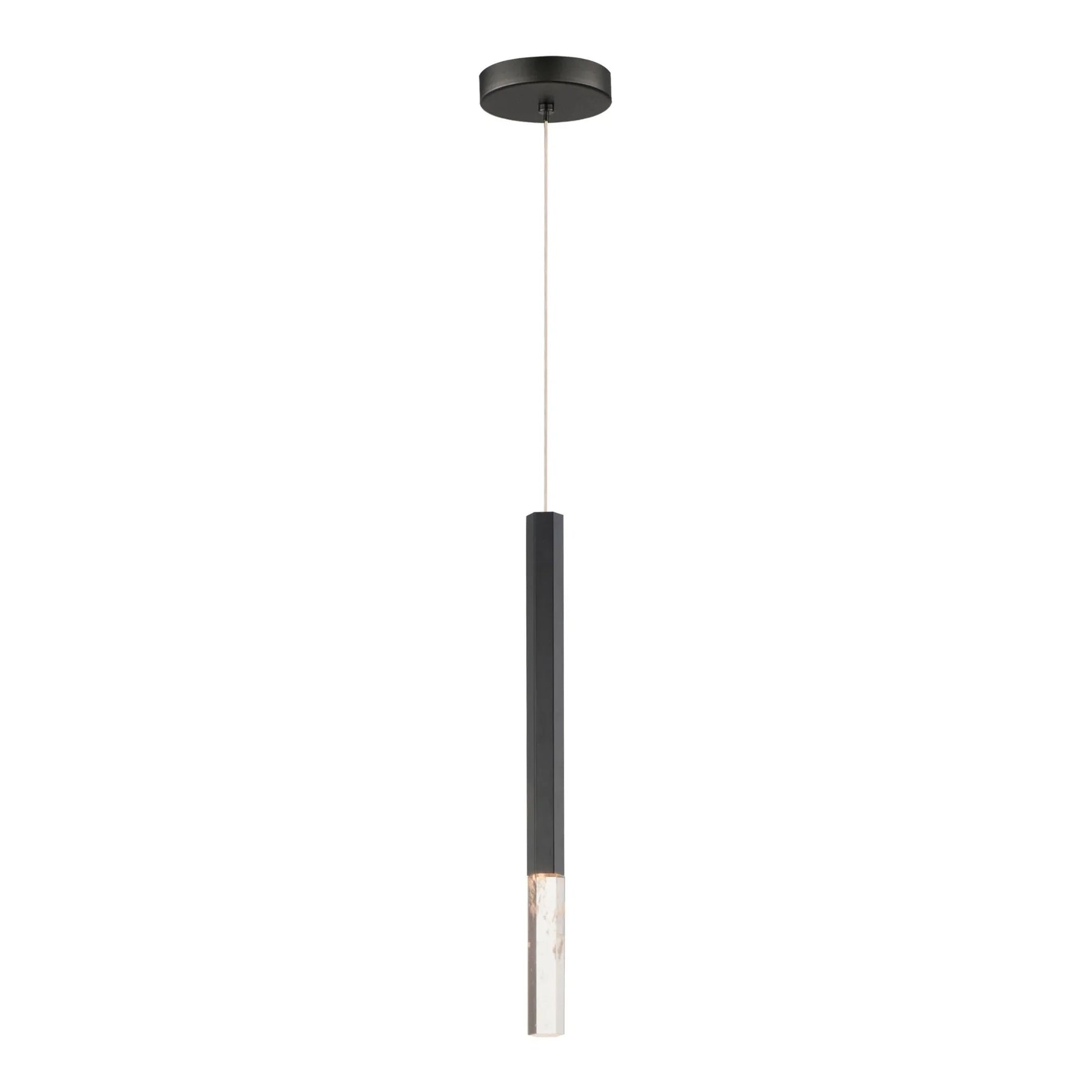 ET2 Lighting - Diaphane 20" LED Mini Pendant, Black Finish | Bees Lighting
