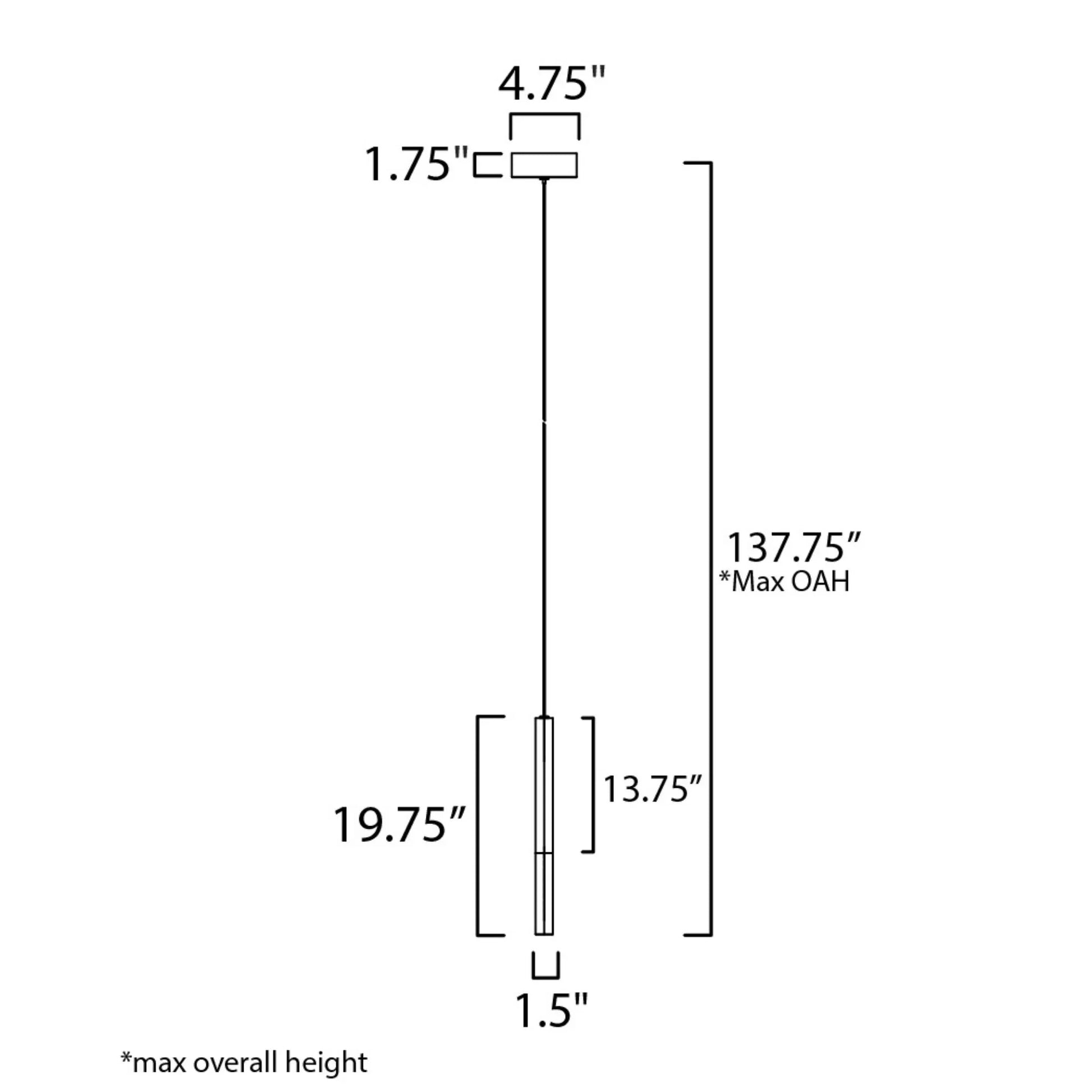 ET2 Lighting - Diaphane 20" LED Mini Pendant, Black Finish | Bees Lighting