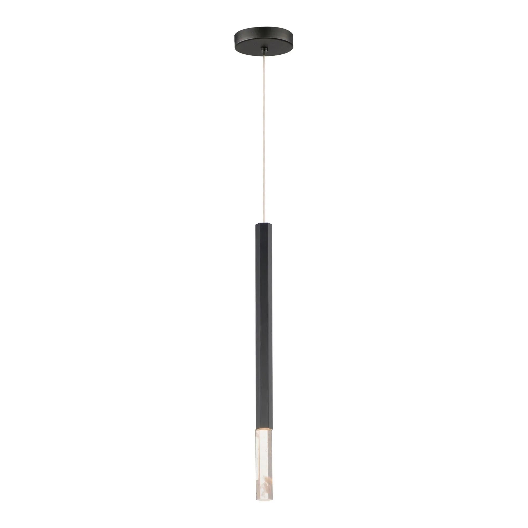 ET2 Lighting - Diaphane 24" LED Mini Pendant, Black Finish | Bees Lighting