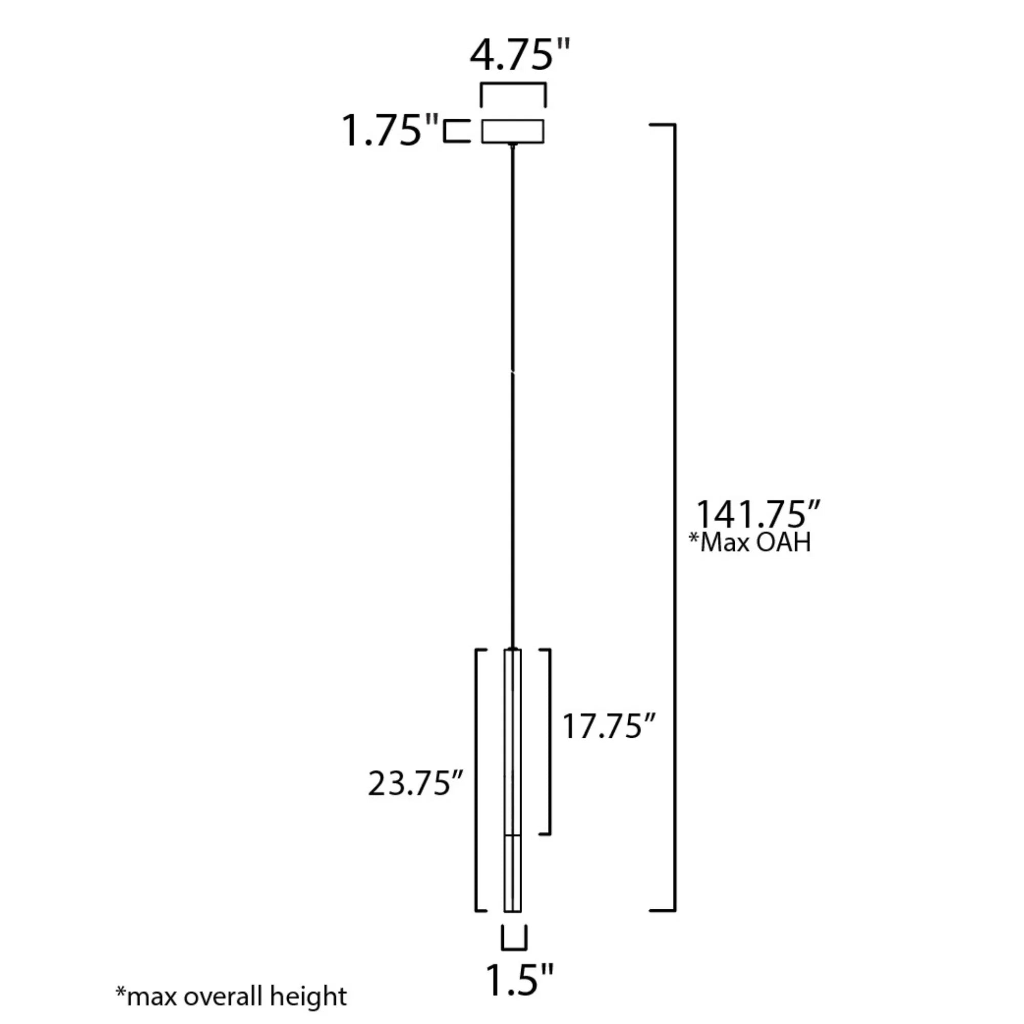 ET2 Lighting - Diaphane 24" LED Mini Pendant, Black Finish | Bees Lighting