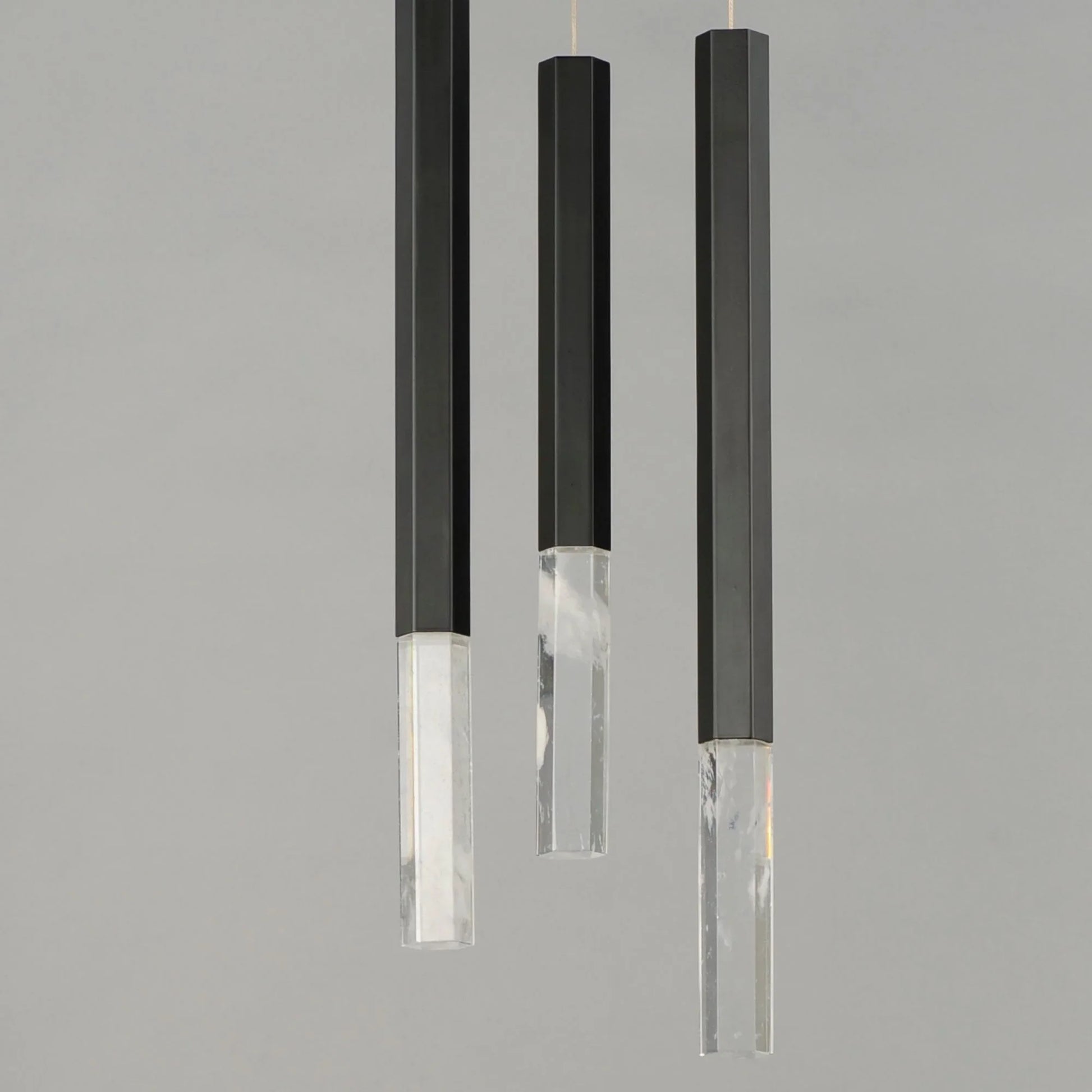 ET2 Lighting - Diaphane 10" 3-Light LED Pendant, Black Finish | Bees Lighting