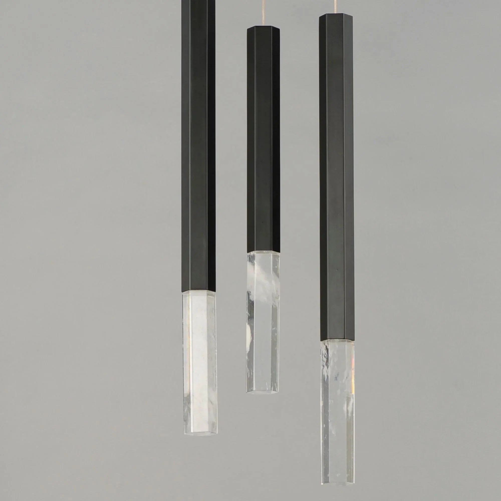 ET2 Lighting - Diaphane 10" 3-Light LED Pendant, Black Finish | Bees Lighting