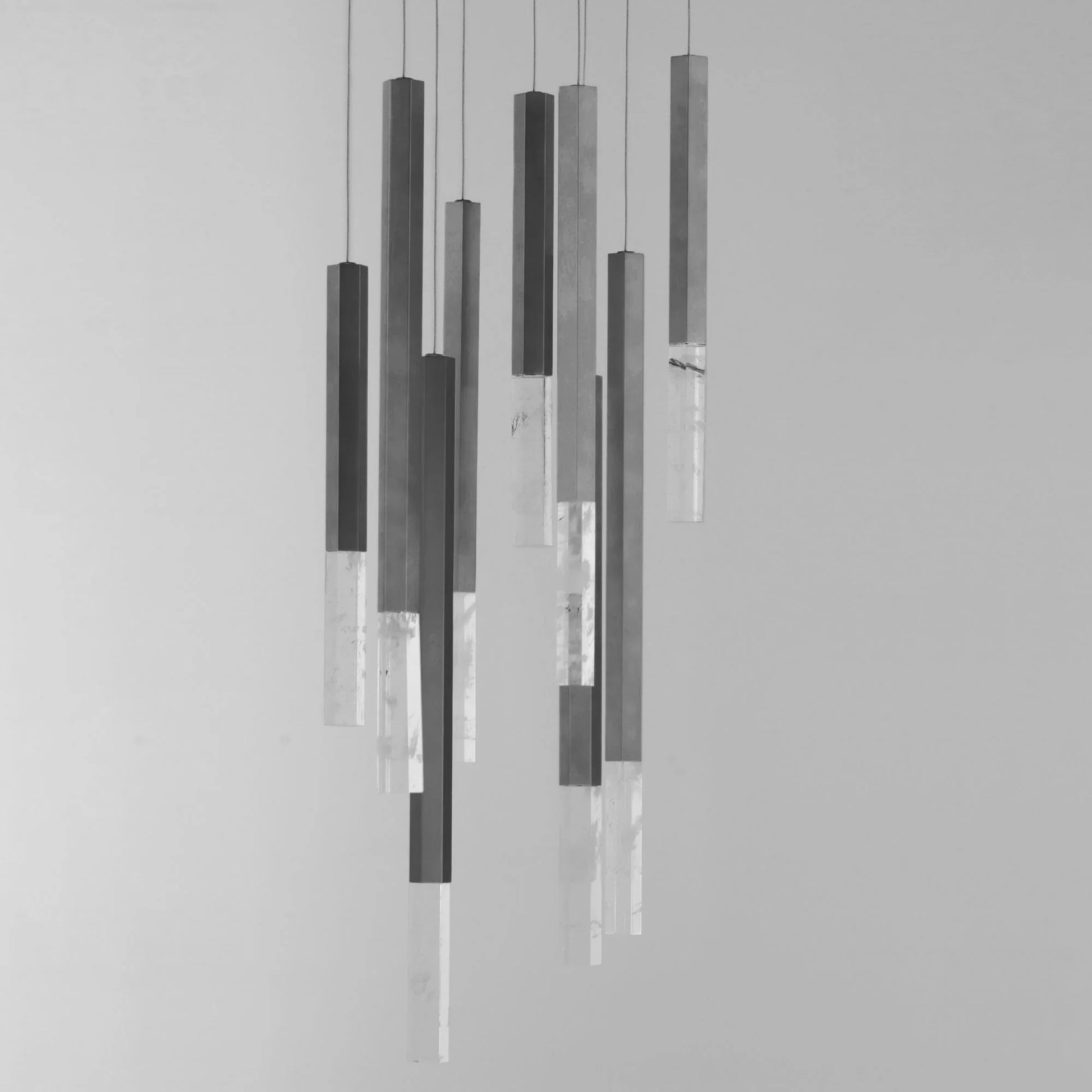 ET2 Lighting - Diaphane 15" 9-Light LED Pendant, Black Finish | Bees Lighting