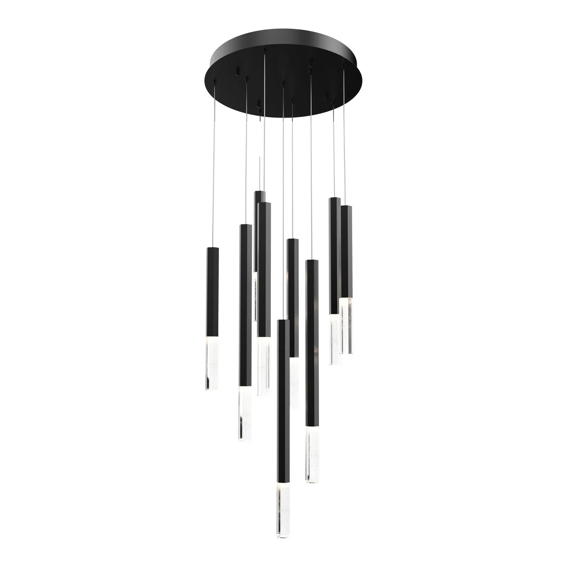 ET2 Lighting - Diaphane 15" 9-Light LED Pendant, Black Finish | Bees Lighting