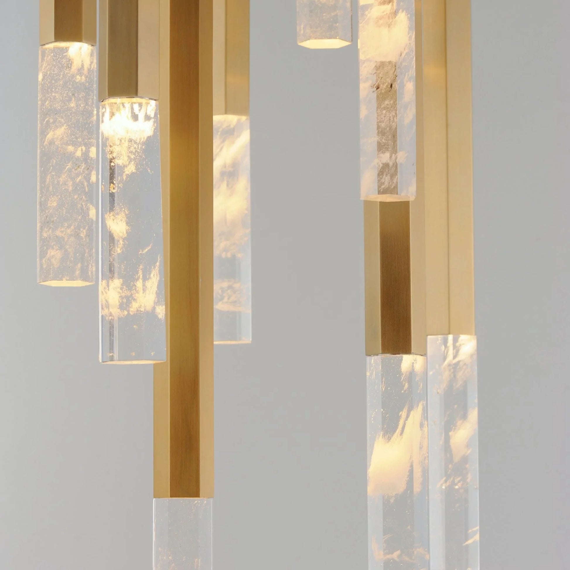 ET2 Lighting - Diaphane 15" 9-Light LED Pendant, Gold Finish | Bees Lighting