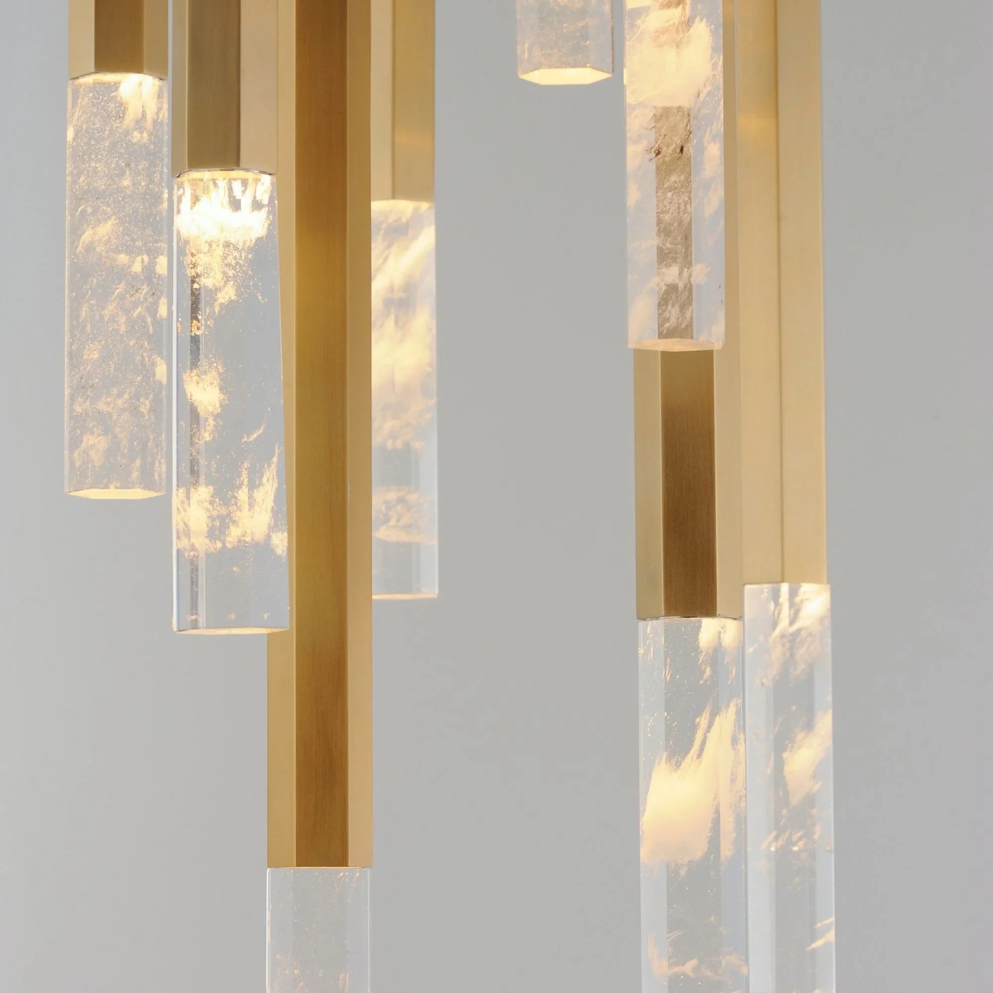 ET2 Lighting - Diaphane 15" 9-Light LED Pendant, Gold Finish | Bees Lighting