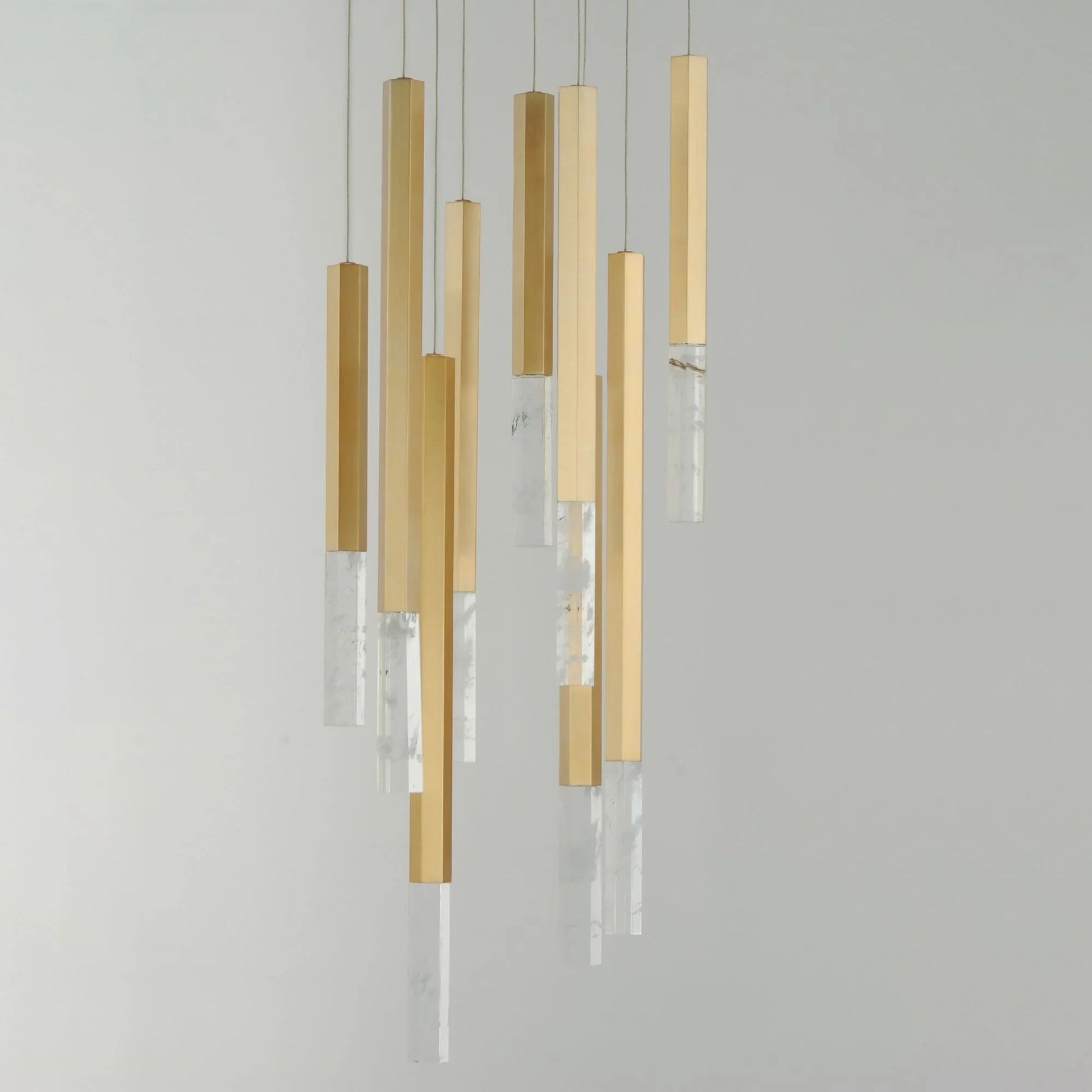 ET2 Lighting - Diaphane 15" 9-Light LED Pendant, Gold Finish | Bees Lighting
