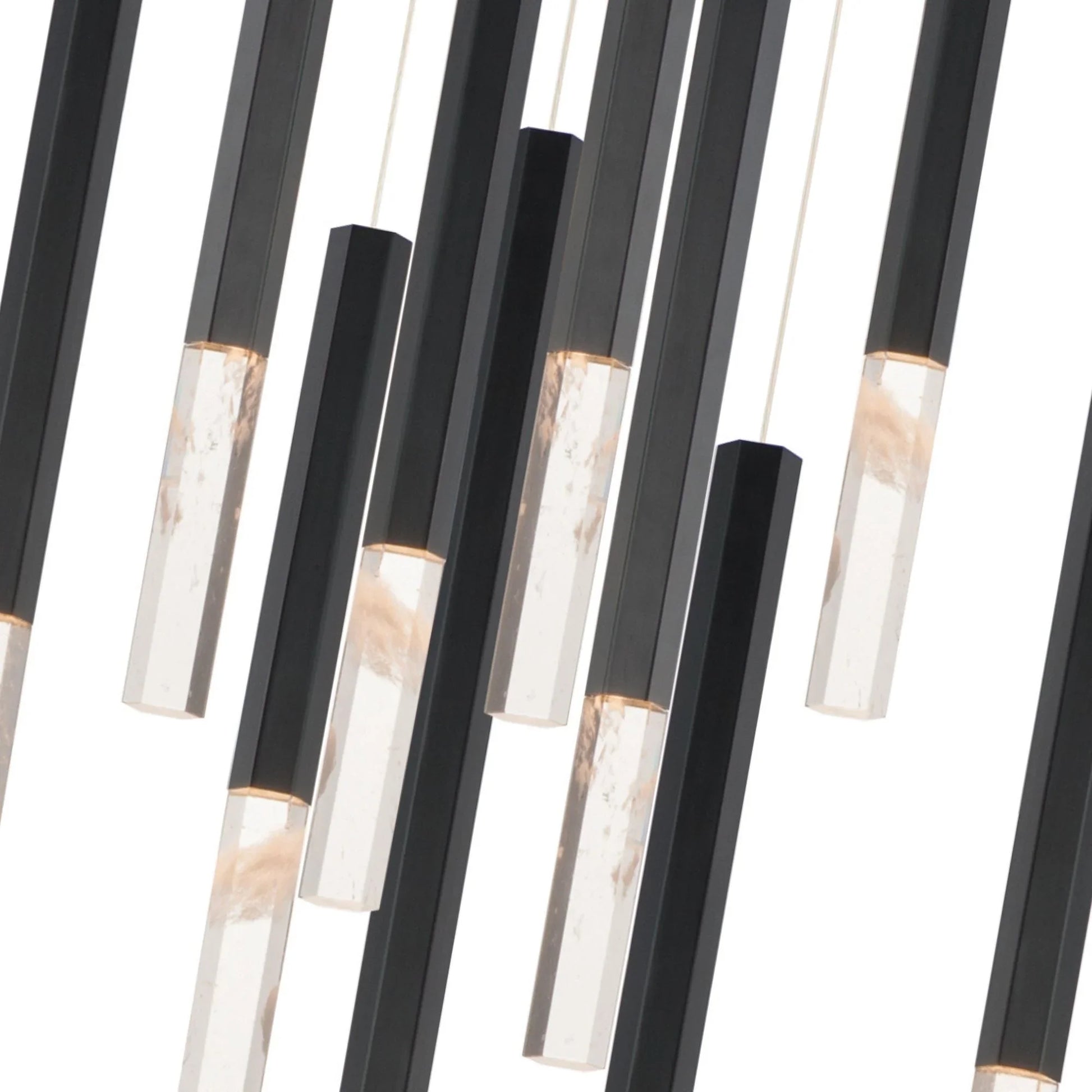 ET2 Lighting - Diaphane 28" 12-Light LED Pendant, Black Finish | Bees Lighting