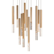 Diaphane 28" 12-Light LED Pendant, Gold Finish