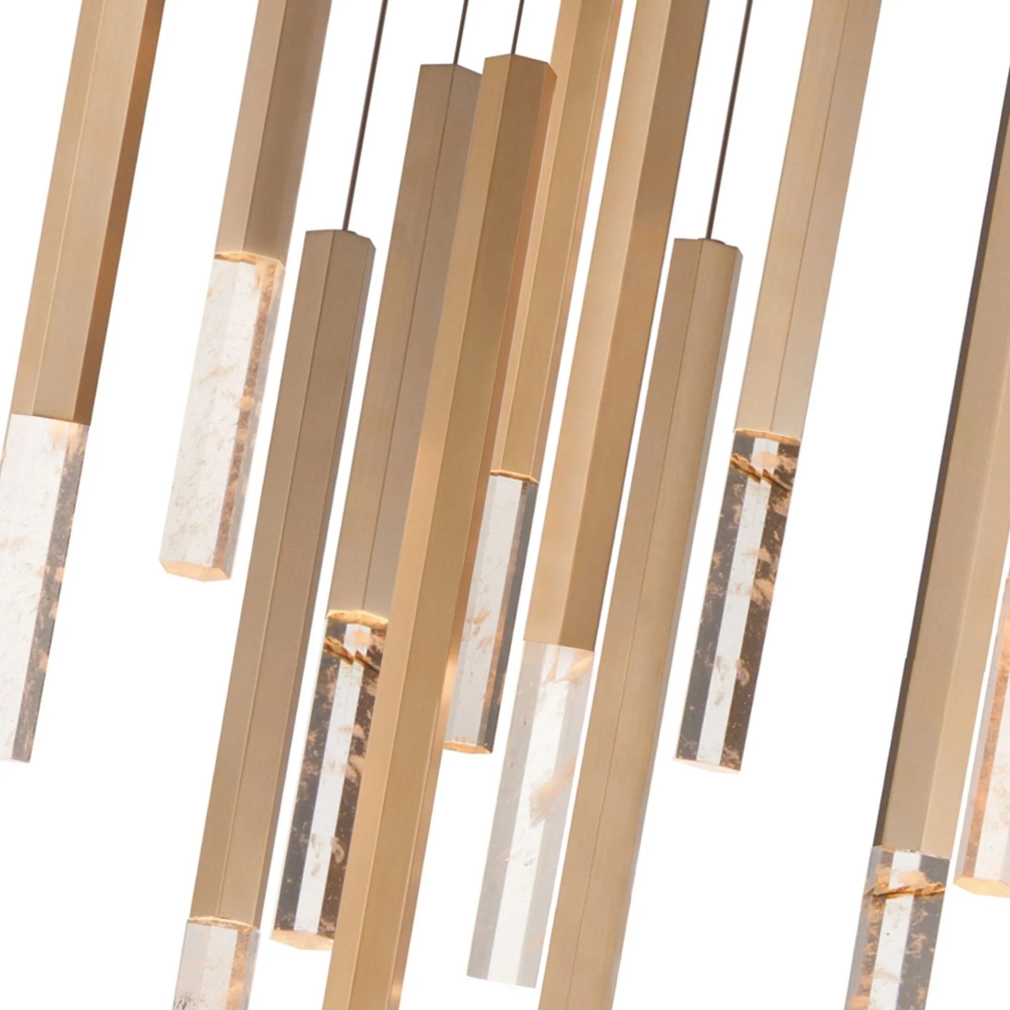 Diaphane 28" 12-Light LED Pendant, Gold Finish