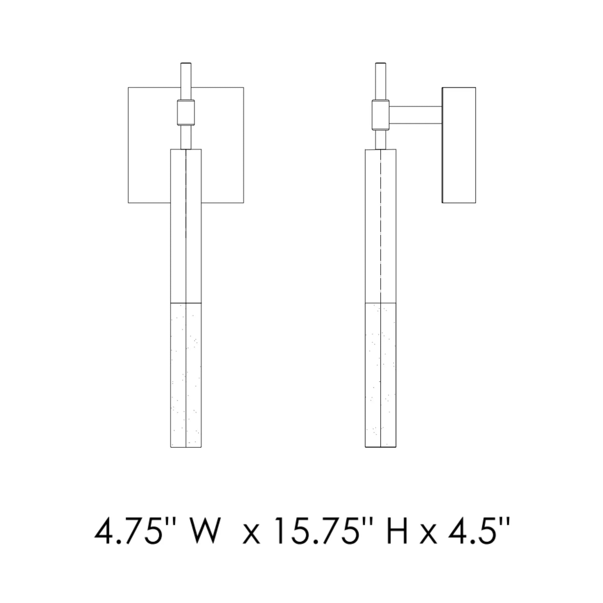 ET2 Lighting - Diaphane 16" LED Wall Sconce, Gold Finish | Bees Lighting