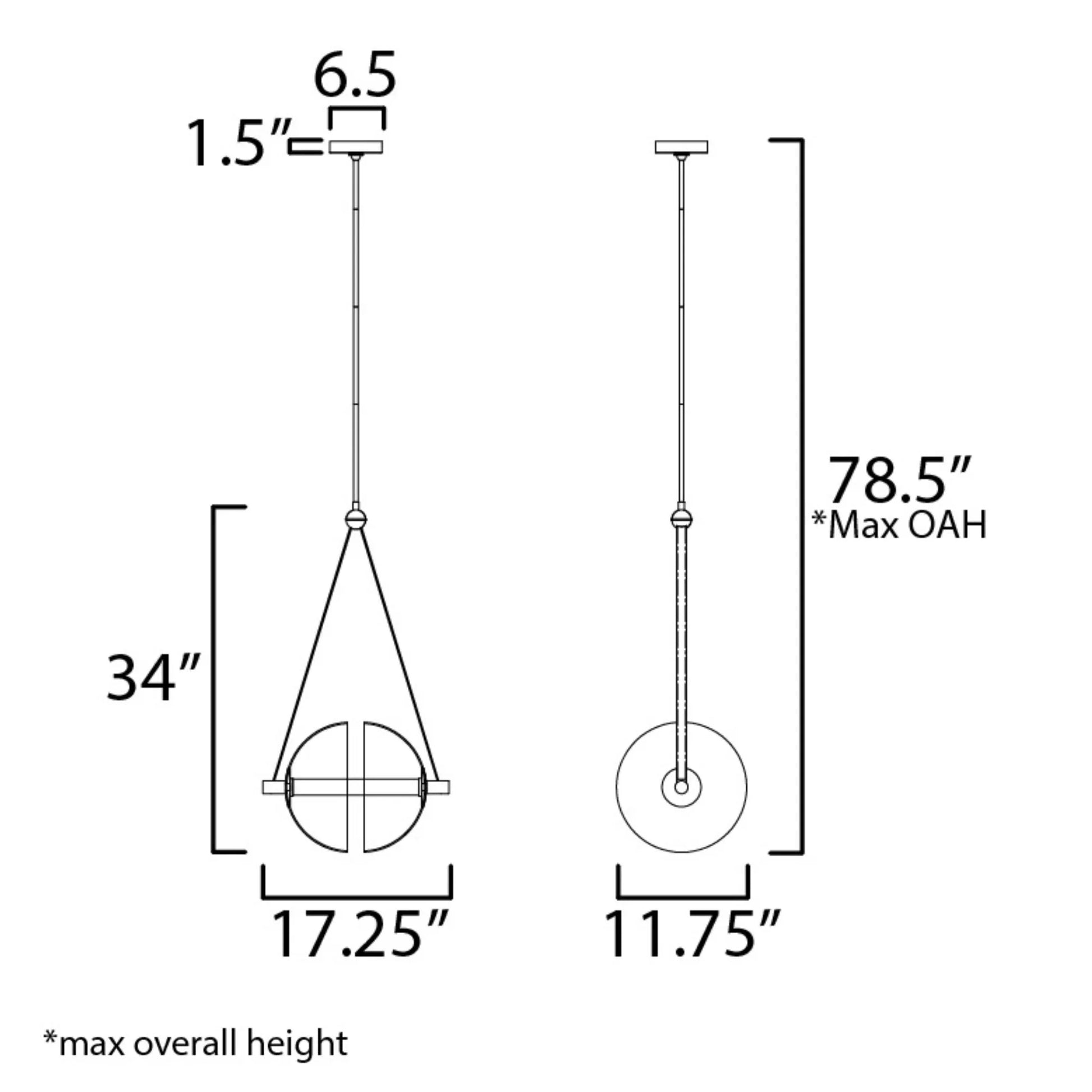 ET2 Lighting - Dispatch 17" LED Pendant, Natural Aged Brass Finish | Bees Lighting