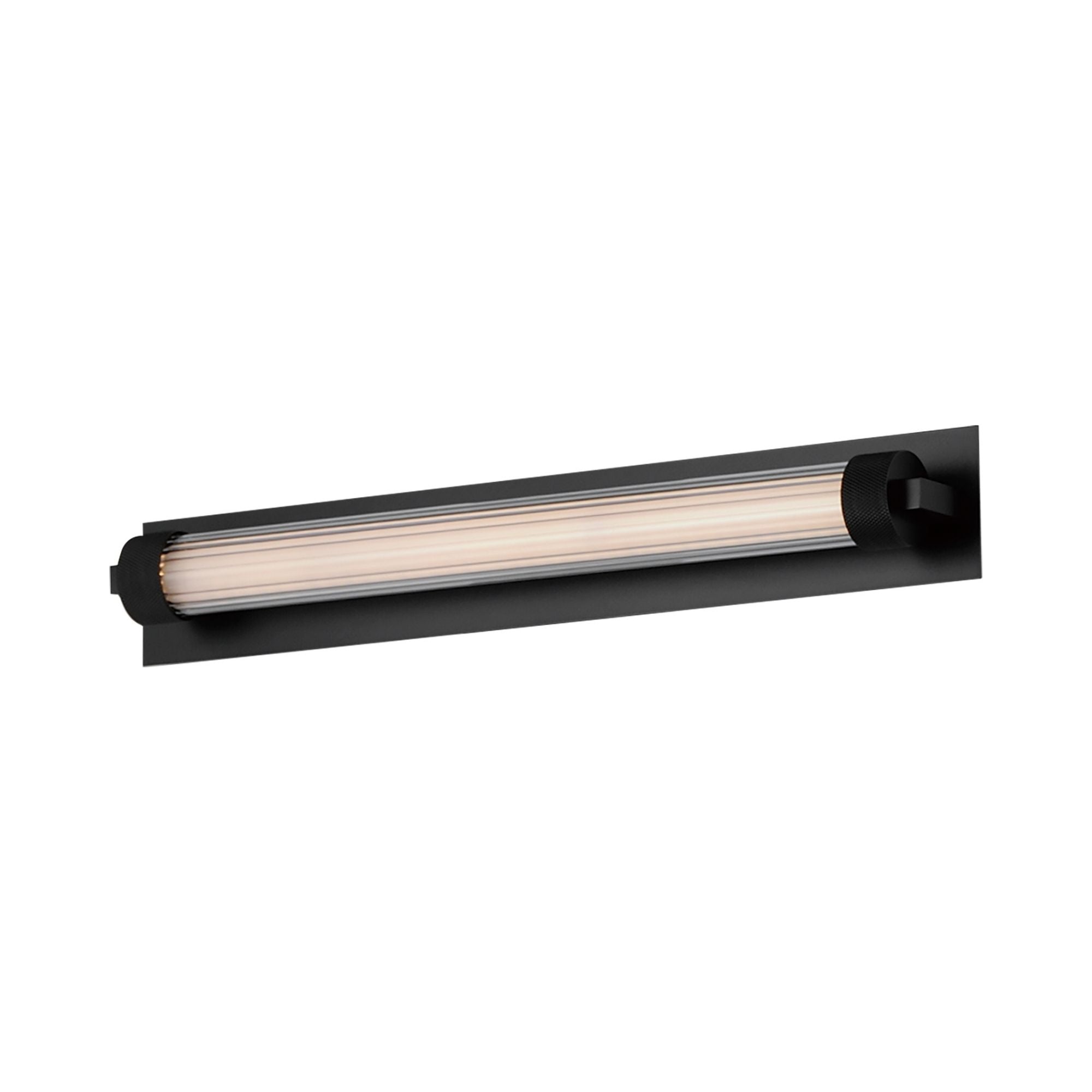 Doric 19" LED Bath Sconce, Black Finish