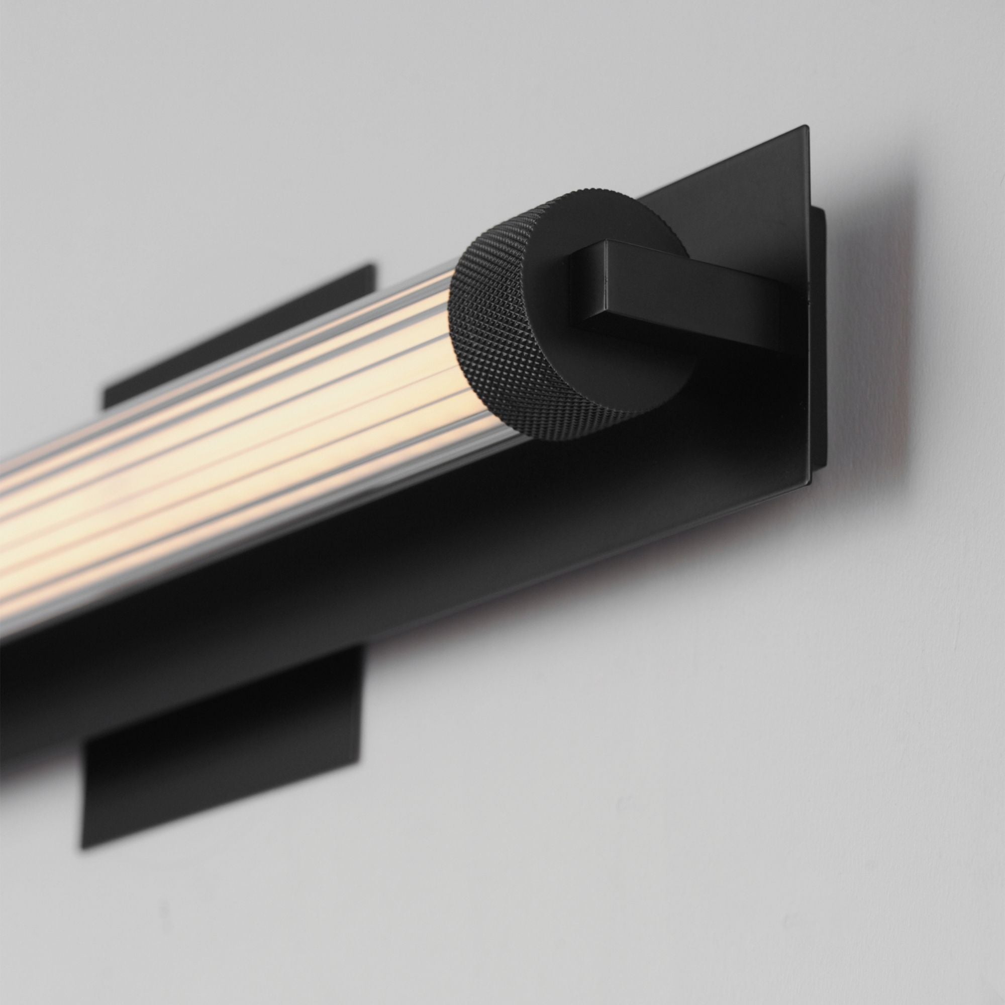 Doric 19" LED Bath Sconce, Black Finish