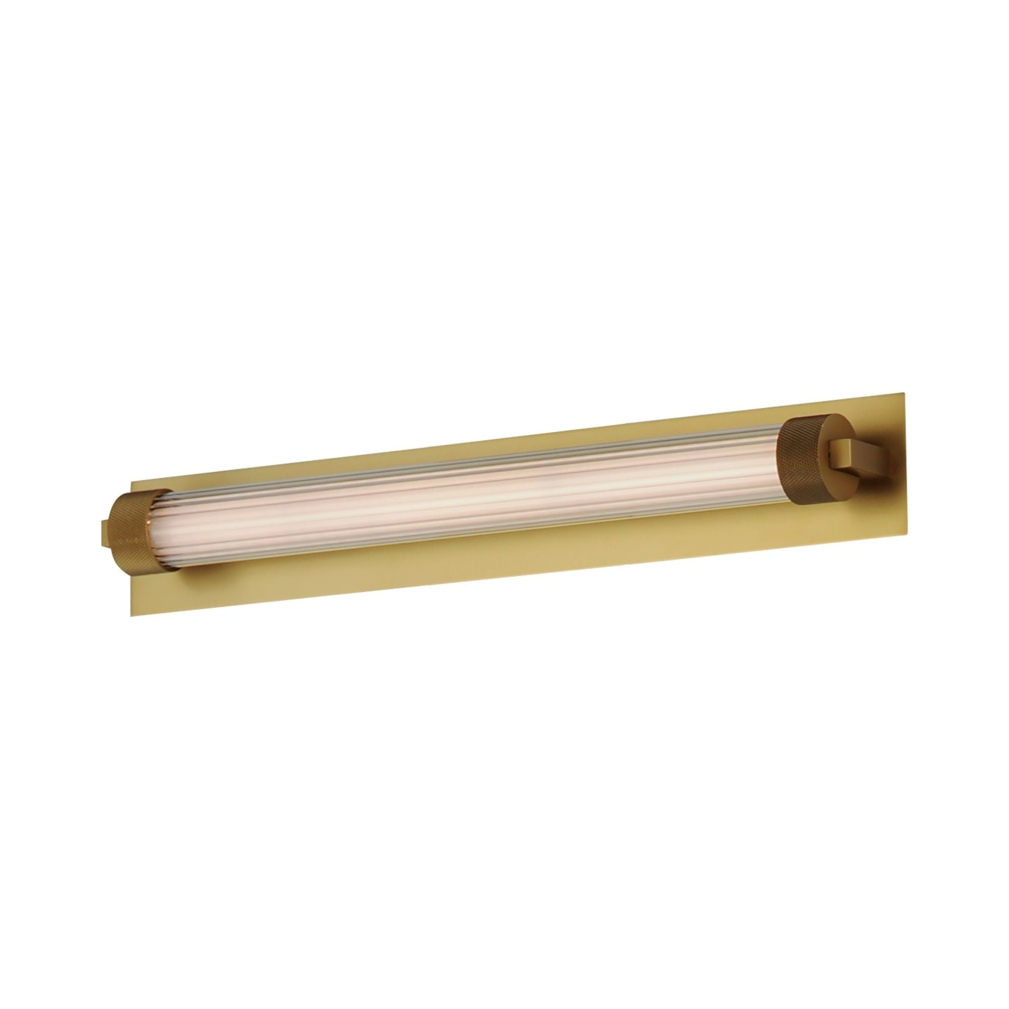 Doric 19" LED Bath Sconce, Natural Aged Brass Finish