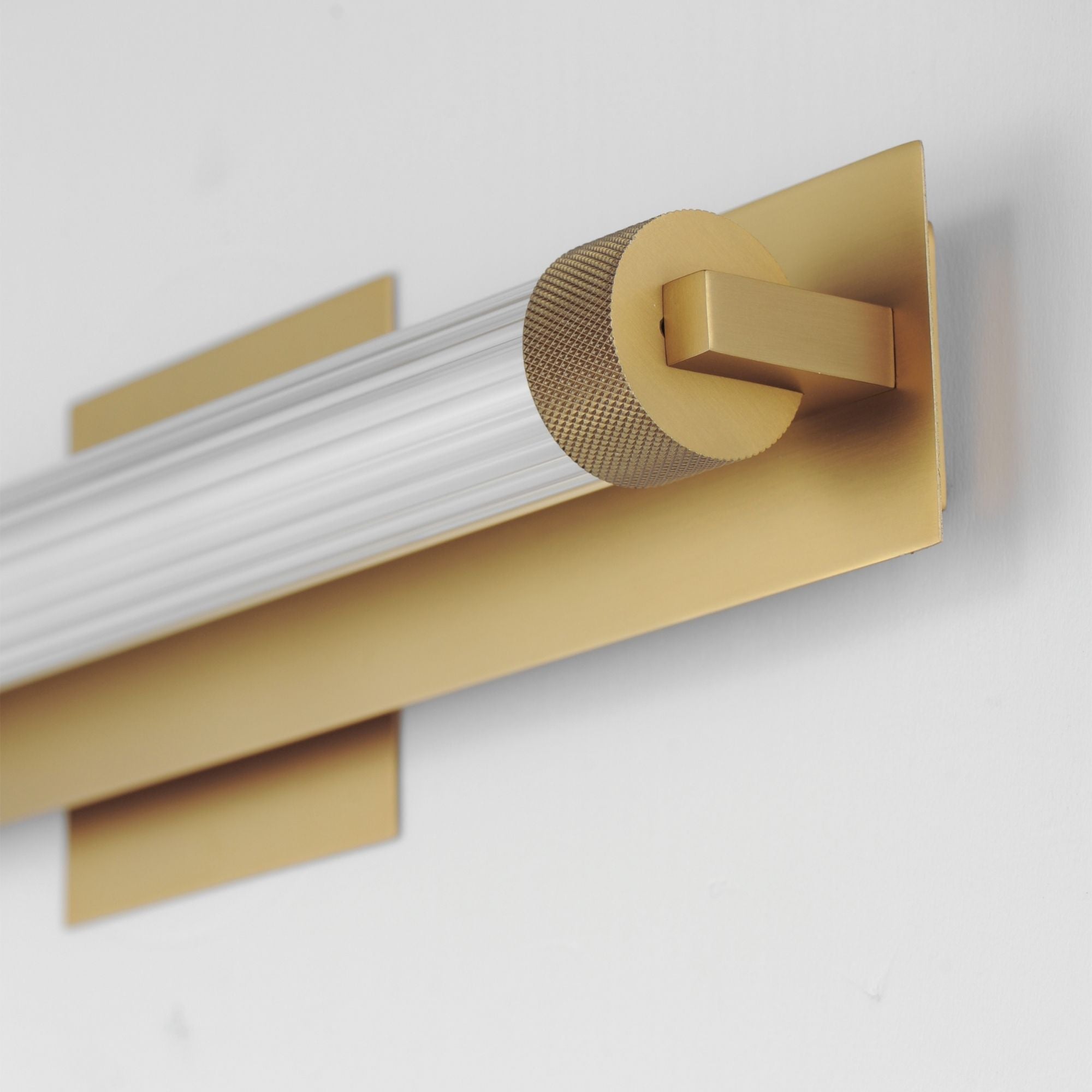 Doric 19" LED Bath Sconce, Natural Aged Brass Finish