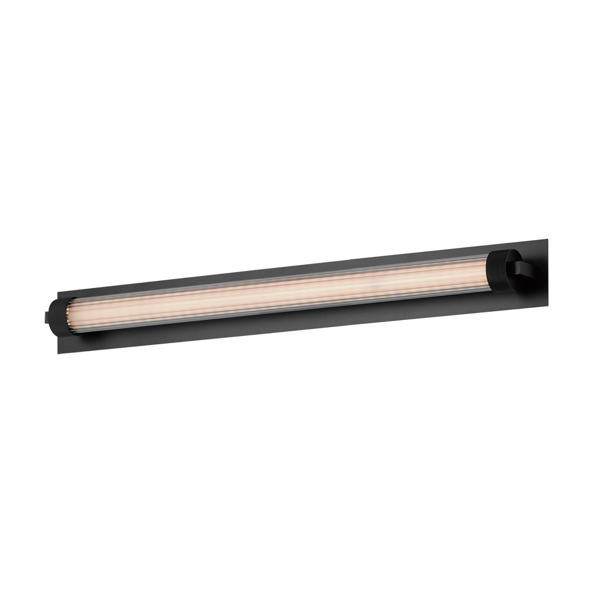 Doric 26" LED Bath Sconce, Black Finish