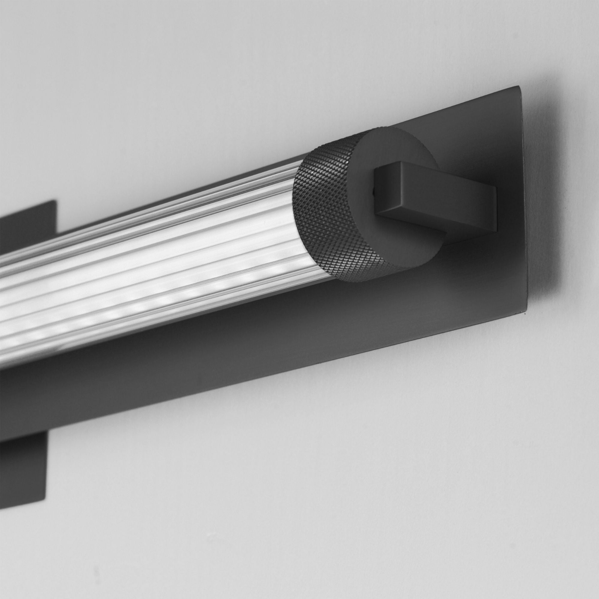 Doric 26" LED Bath Sconce, Black Finish