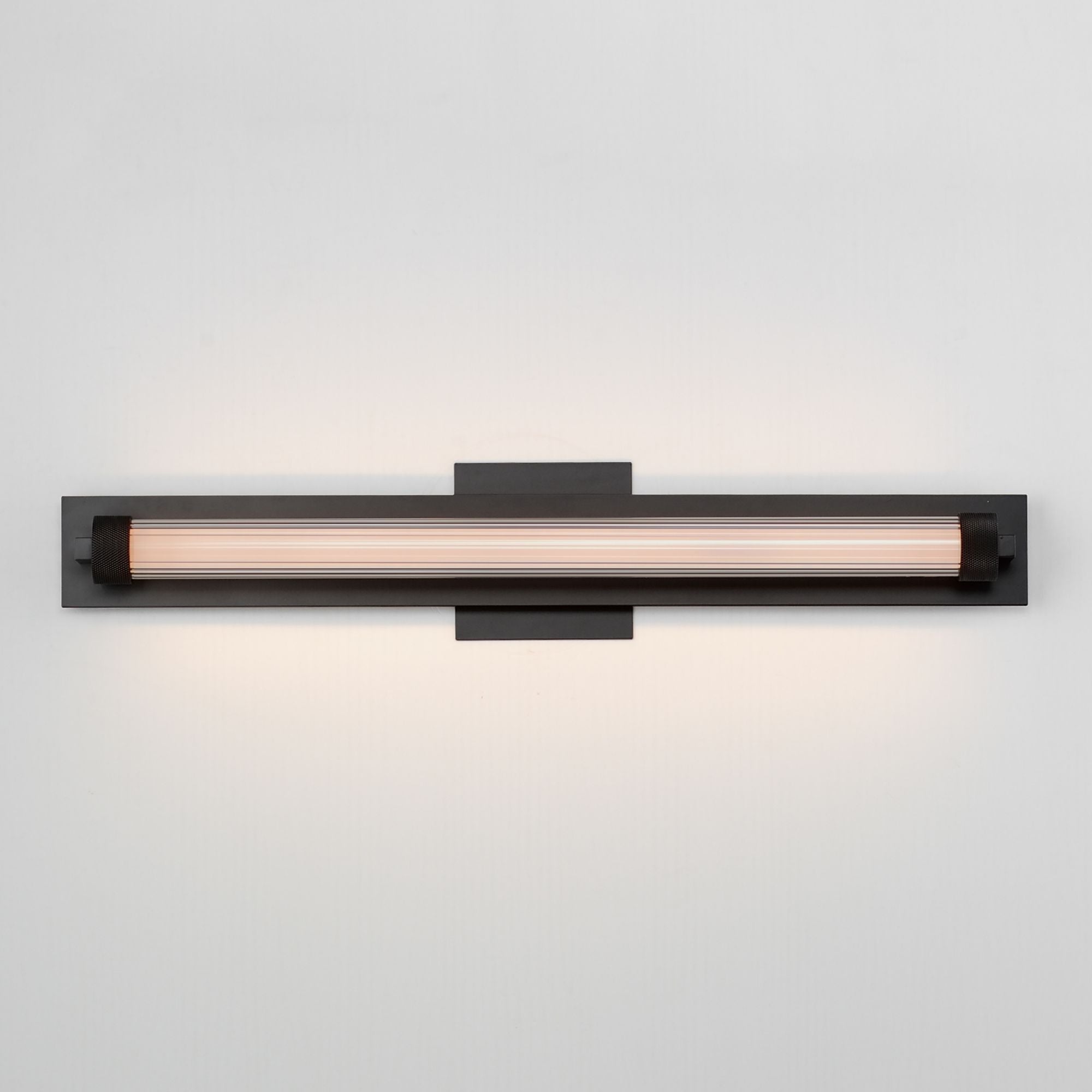 Doric 26" LED Bath Sconce, Black Finish