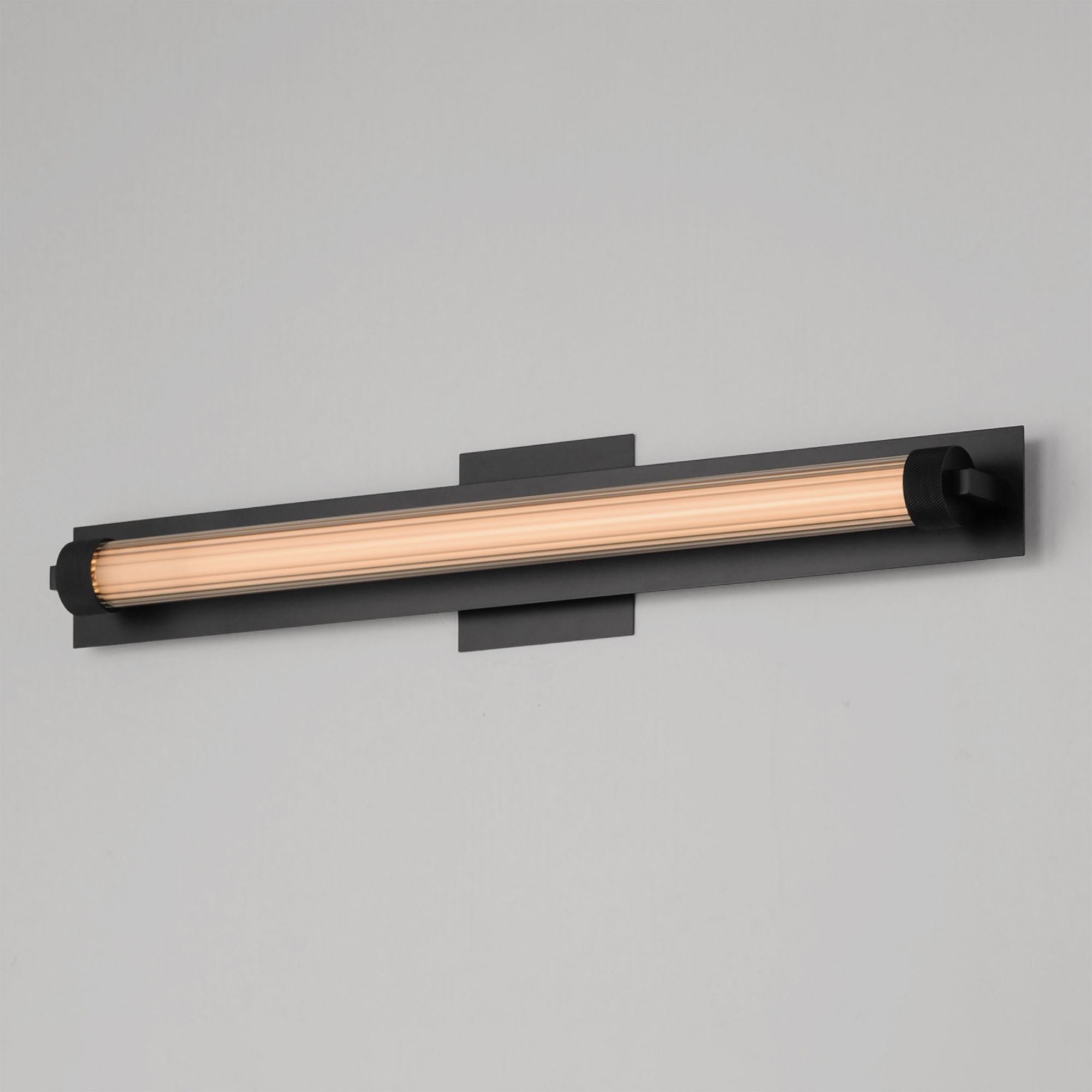 Doric 26" LED Bath Sconce, Black Finish