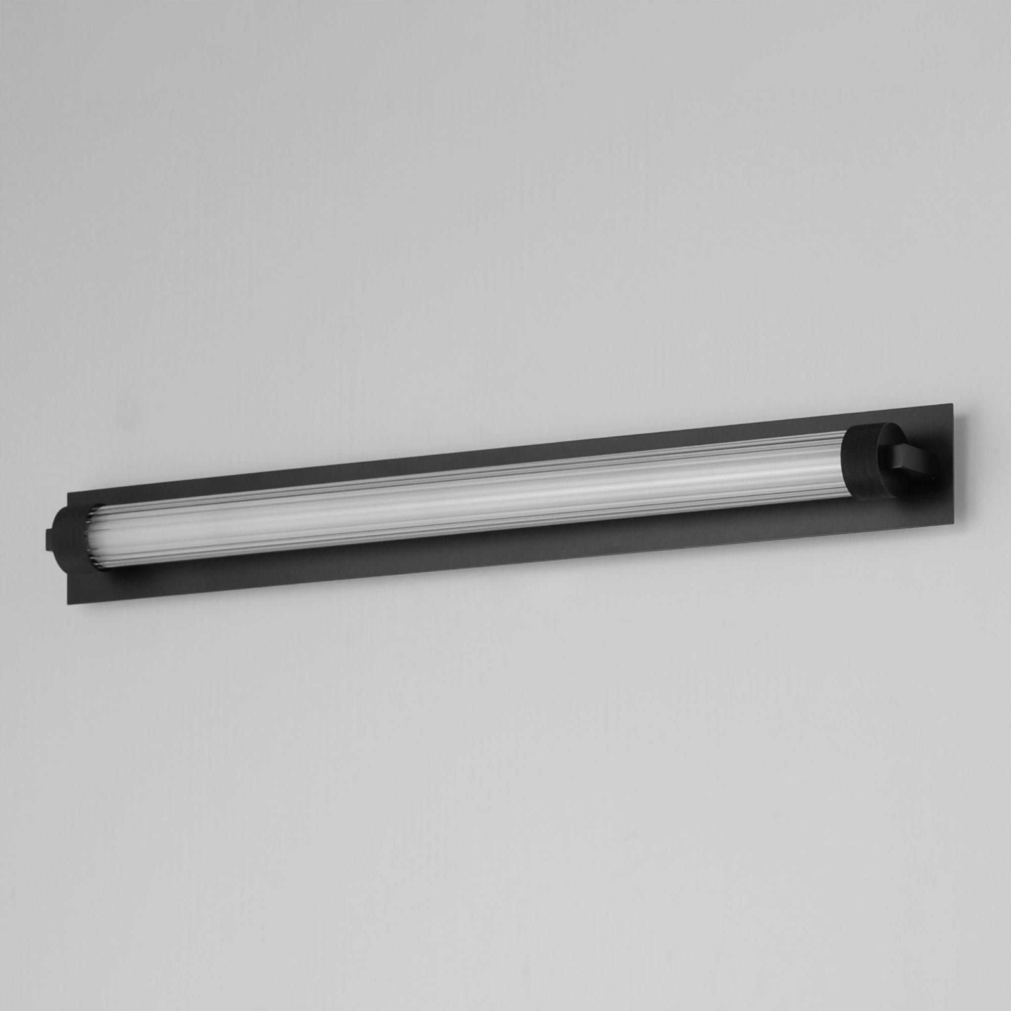 Doric 26" LED Bath Sconce, Black Finish