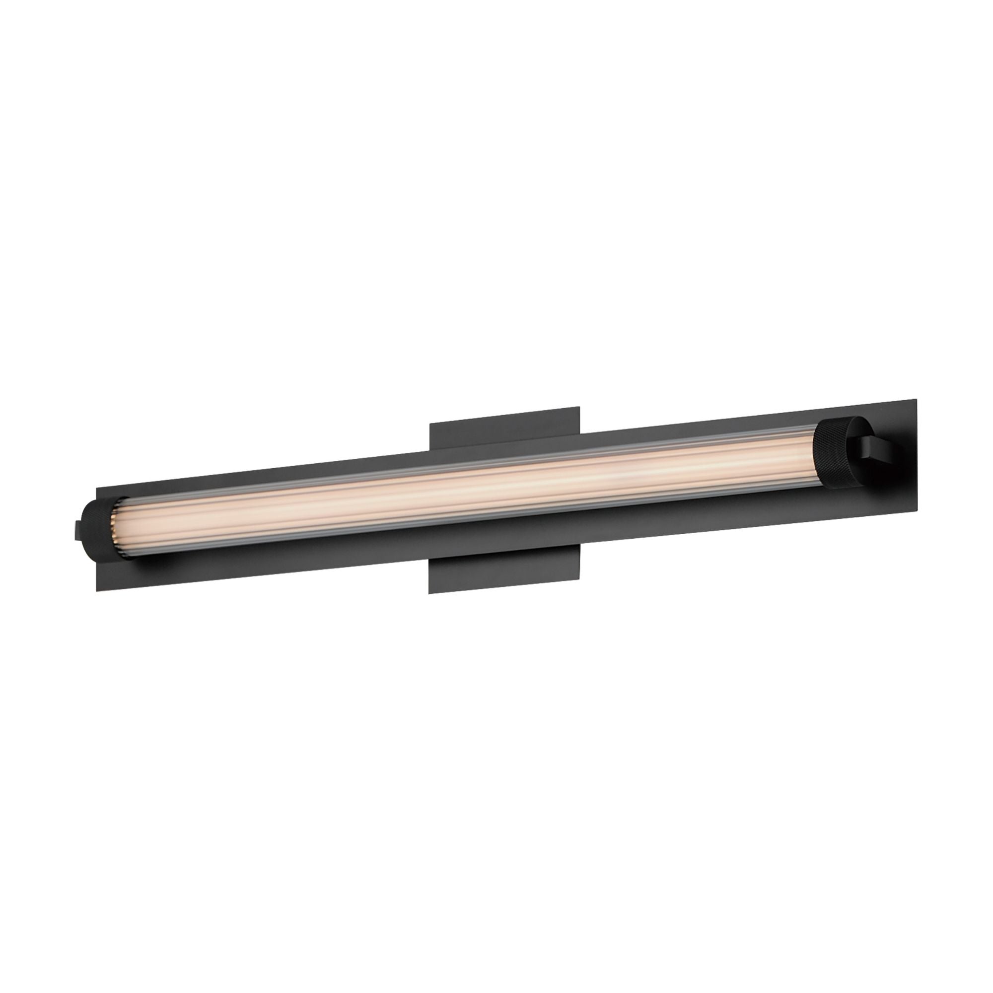 Doric 26" LED Bath Sconce, Black Finish