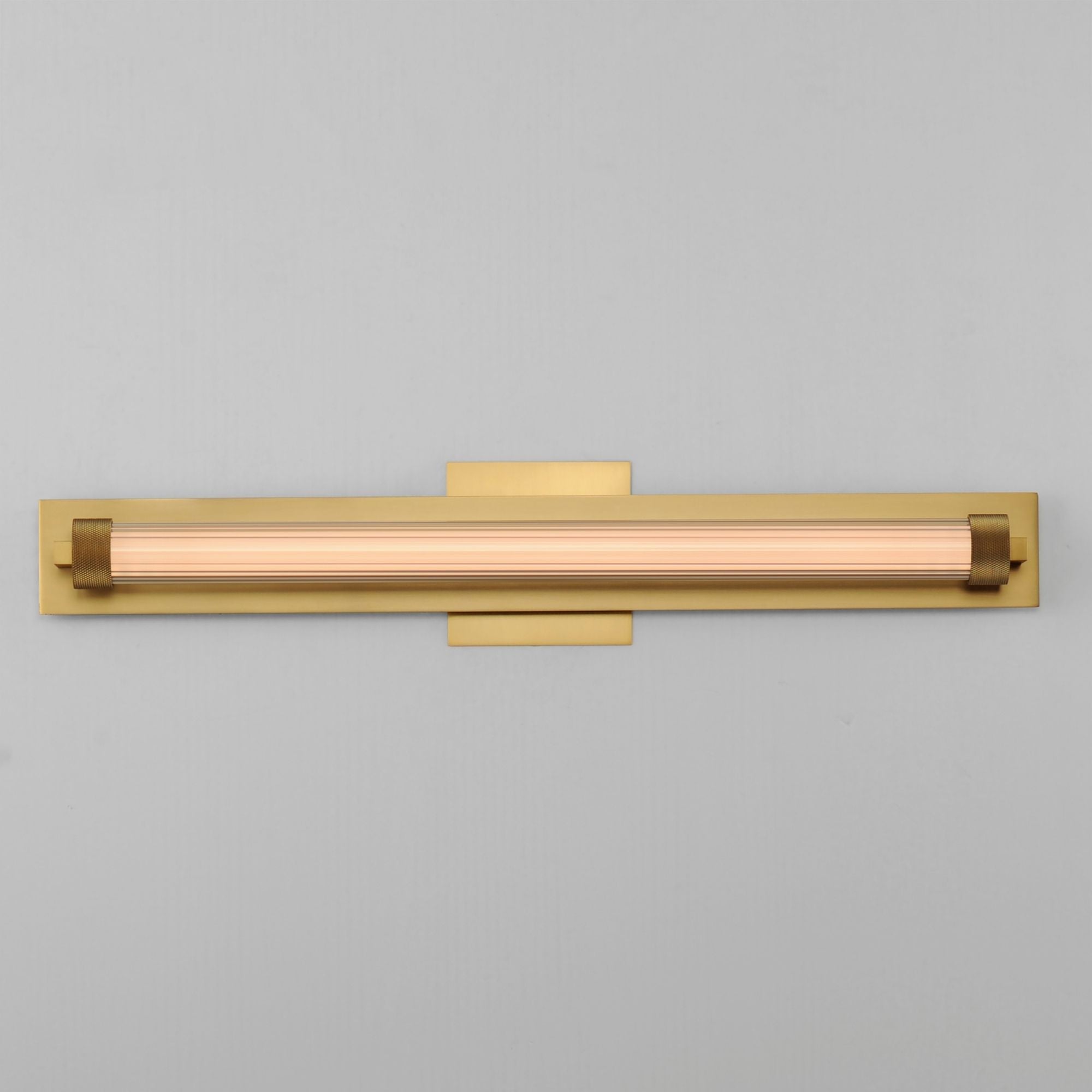 ET2 Lighting - Doric 26" LED Bath Sconce, Natural Aged Brass Finish | Bees Lighting