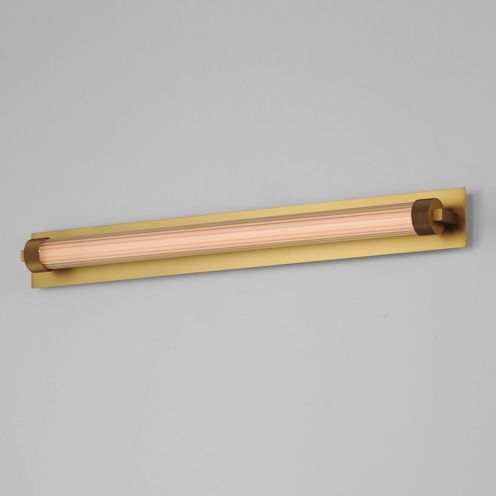 ET2 Lighting - Doric 26" LED Bath Sconce, Natural Aged Brass Finish | Bees Lighting