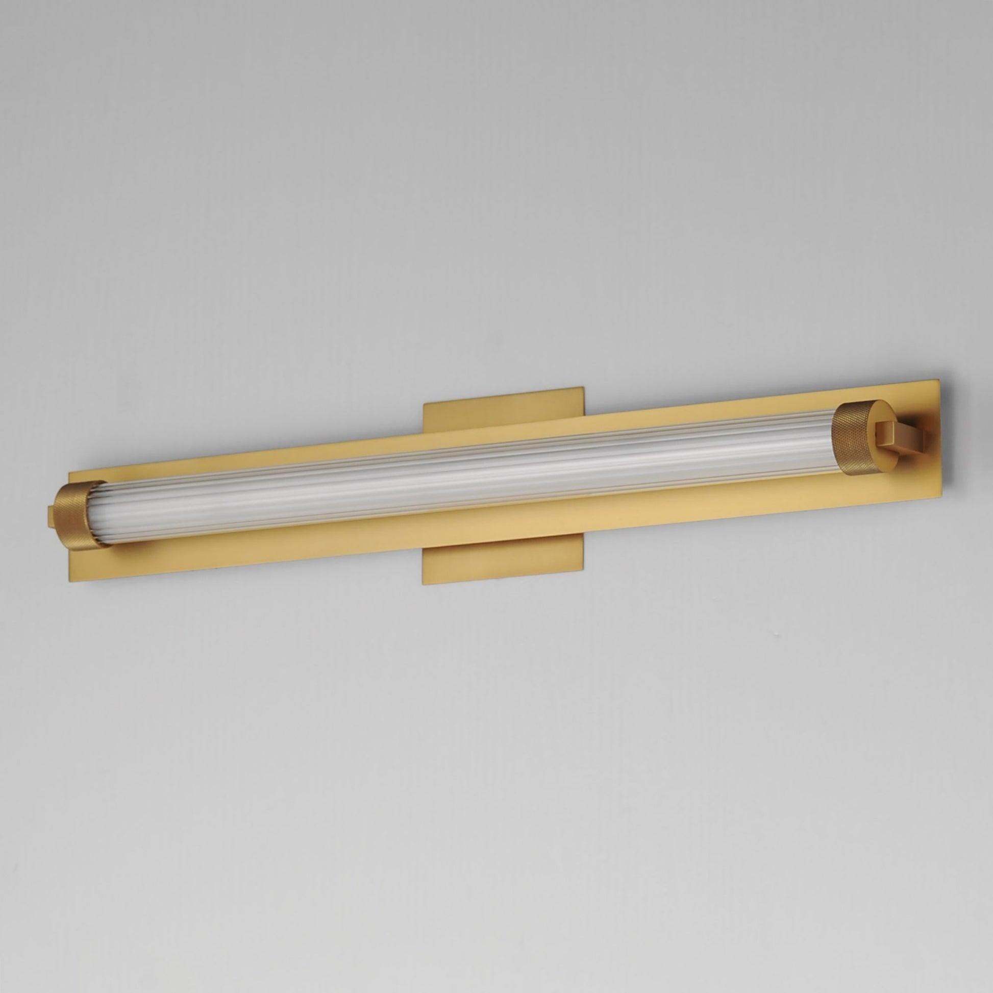 ET2 Lighting - Doric 26" LED Bath Sconce, Natural Aged Brass Finish | Bees Lighting