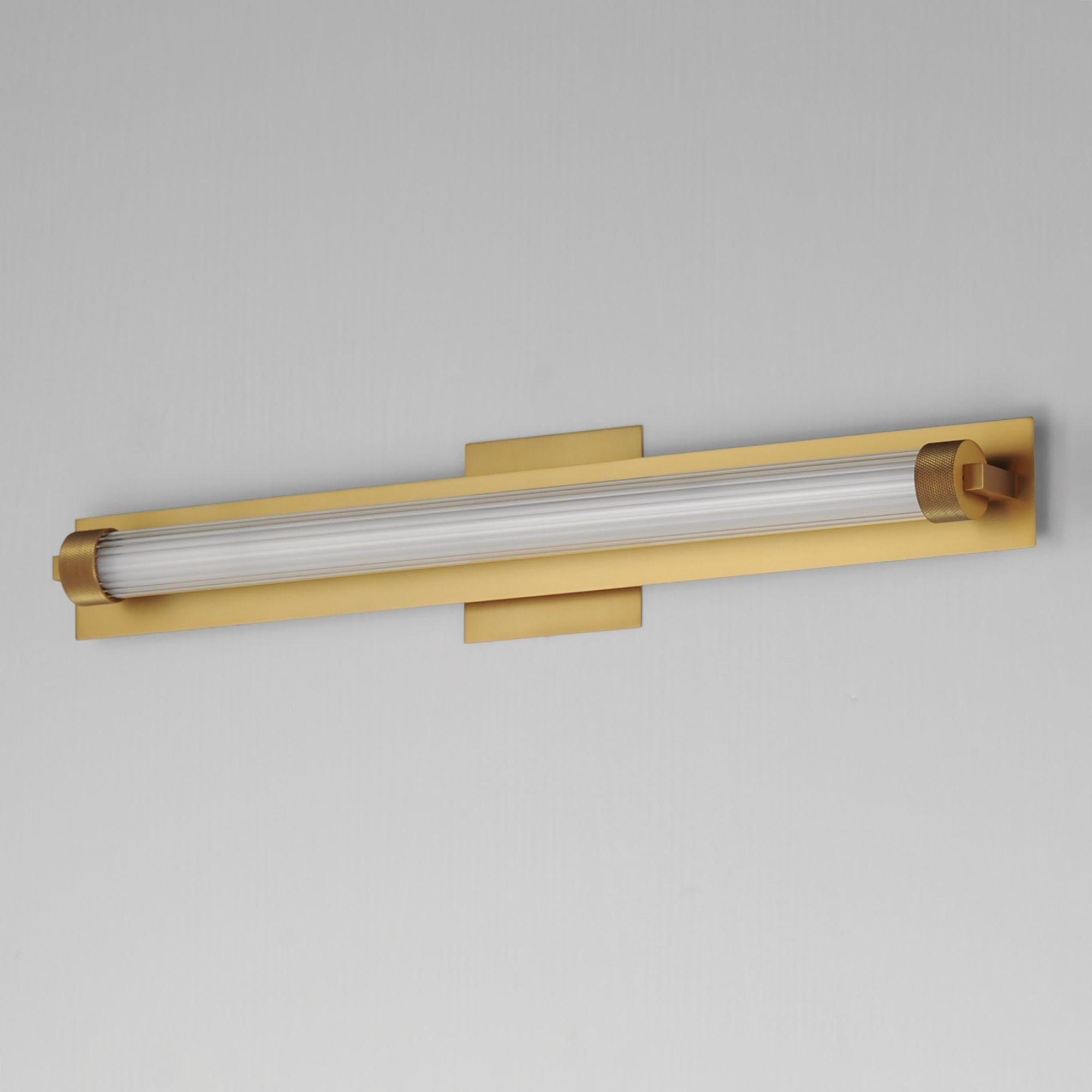 ET2 Lighting - Doric 26" LED Bath Sconce, Natural Aged Brass Finish | Bees Lighting