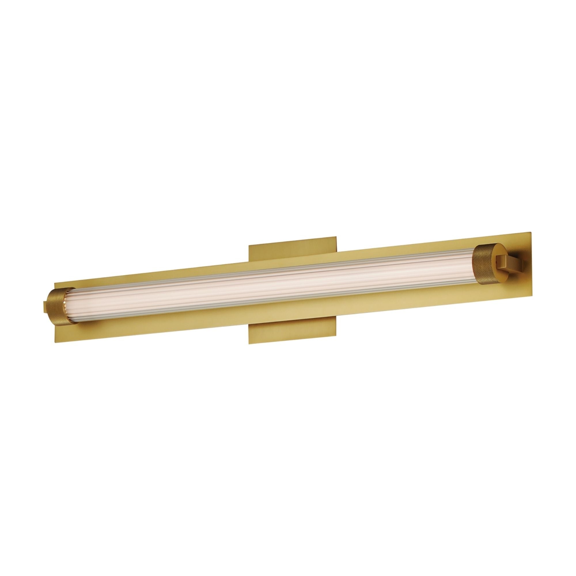 ET2 Lighting - Doric 26" LED Bath Sconce, Natural Aged Brass Finish | Bees Lighting