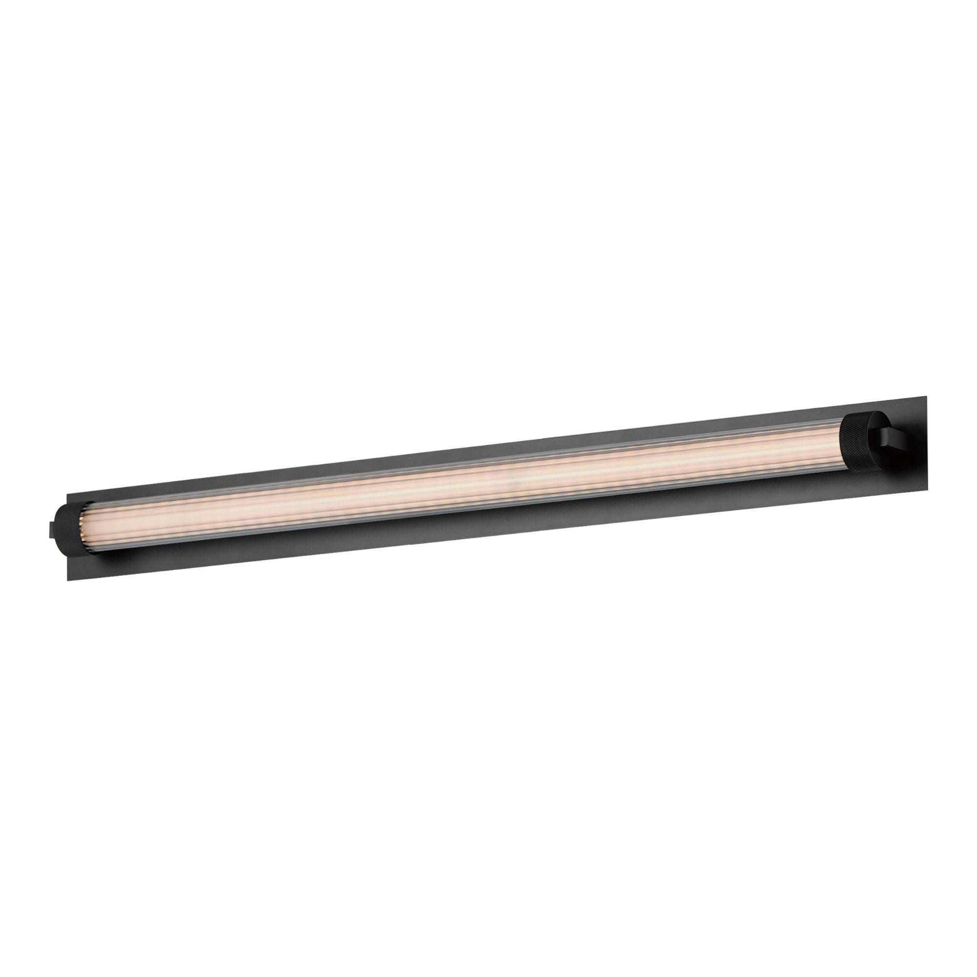 Doric 30" LED Bath Sconce, Black Finish