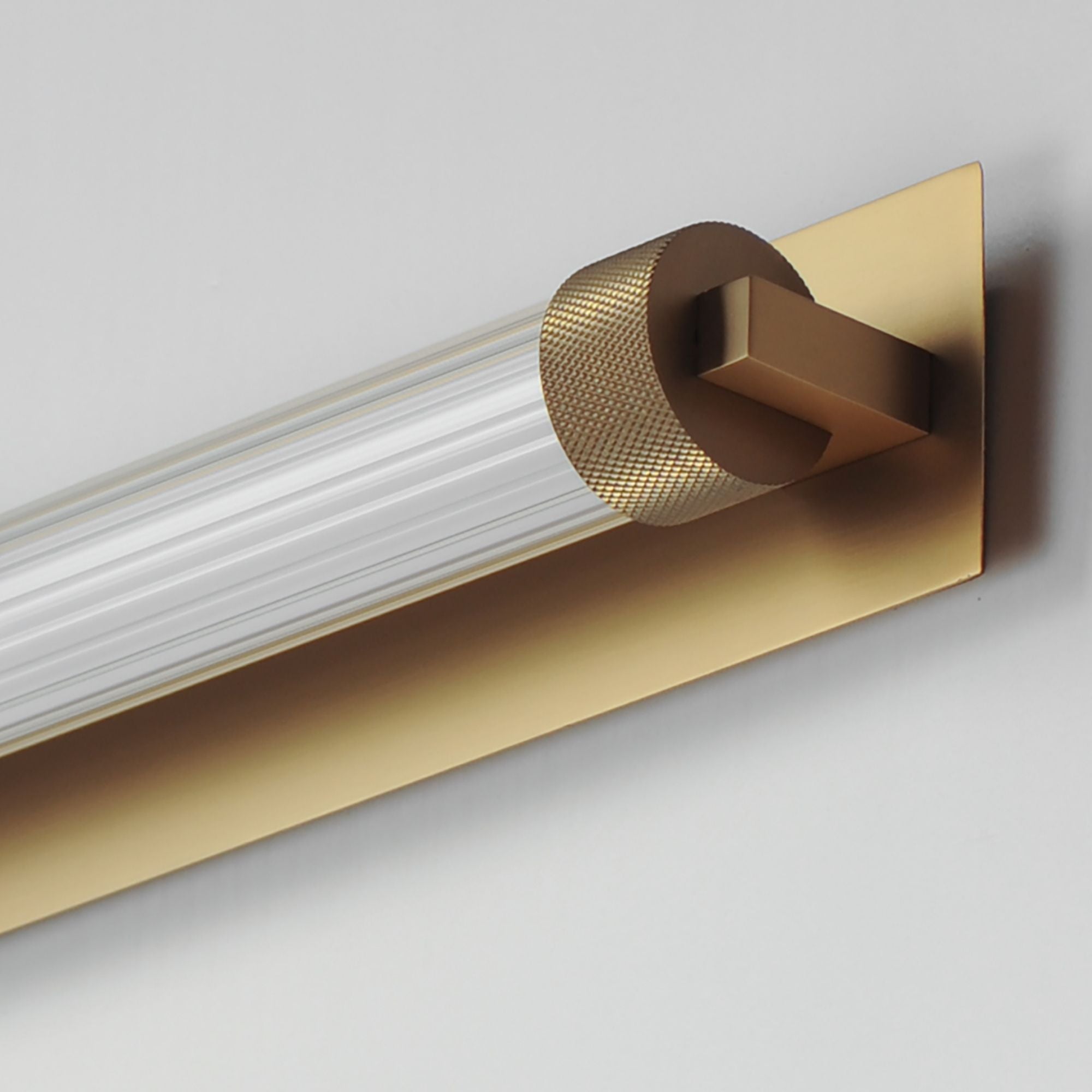 Doric 30" LED Bath Sconce, Natural Aged Brass Finish